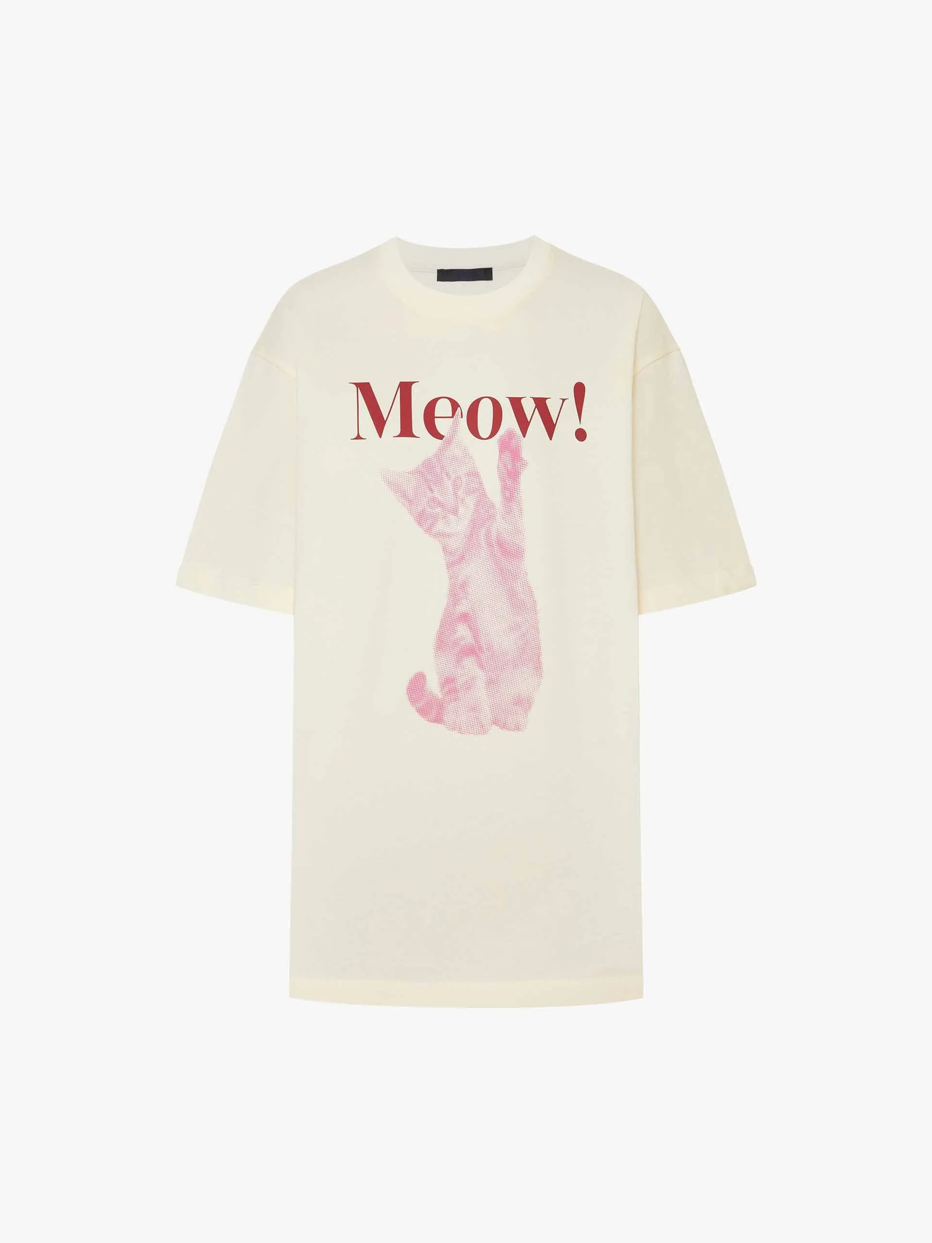 Cat Printed Cotton T-shirt sold by Mo&Co product image thumbnail 5