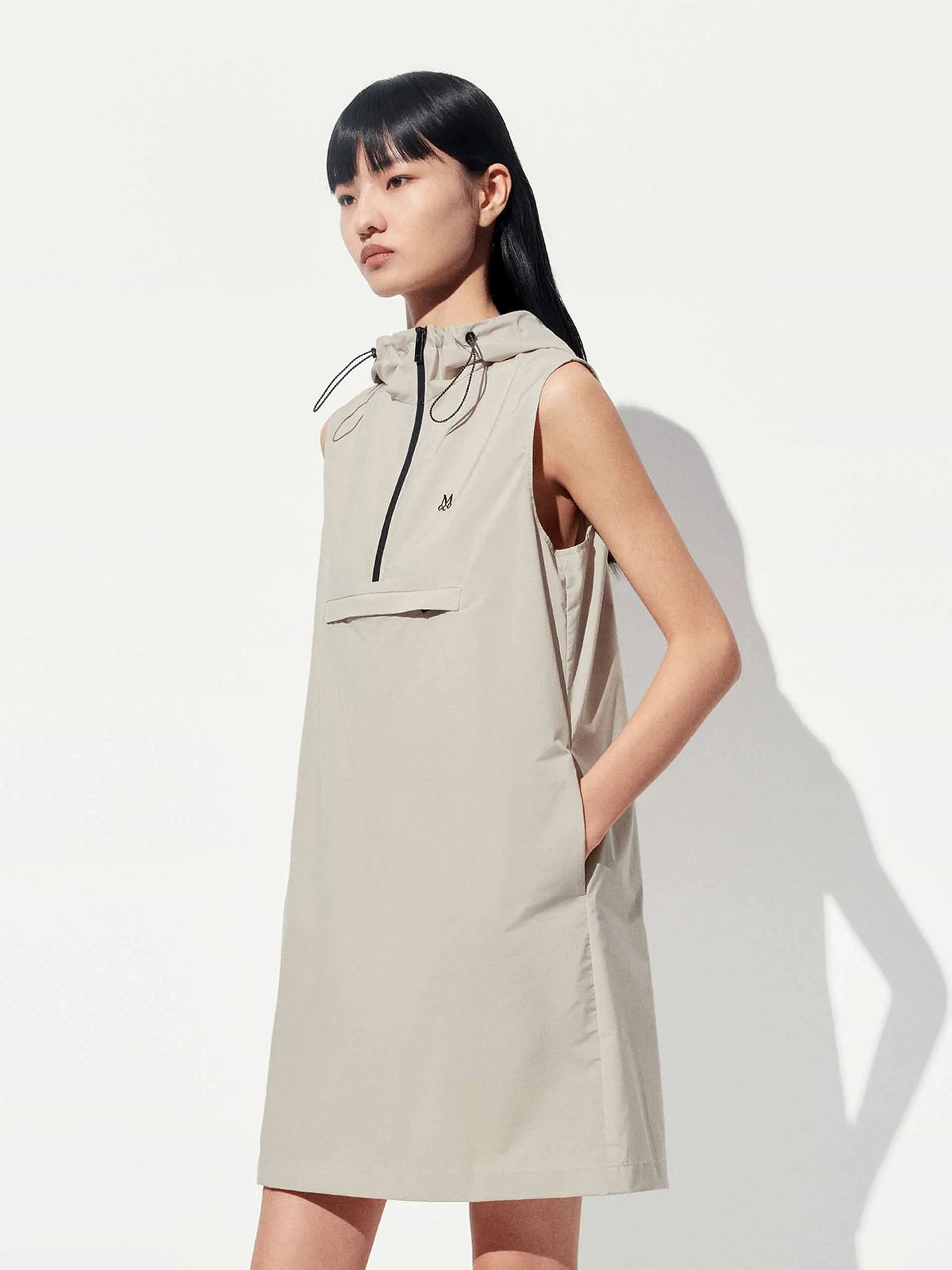 Hoodie Drawstring Sleeveless Dress sold by Mo&Co product image thumbnail 3