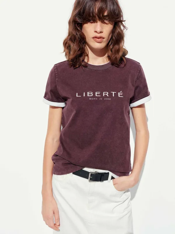 Cotton Round Neck Letter T-shirt sold by Mo&Co