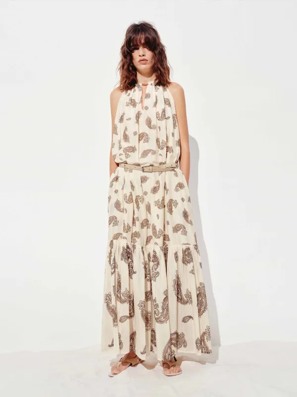 Halterneck Sleeveless Maxi Dress sold by Mo&Co