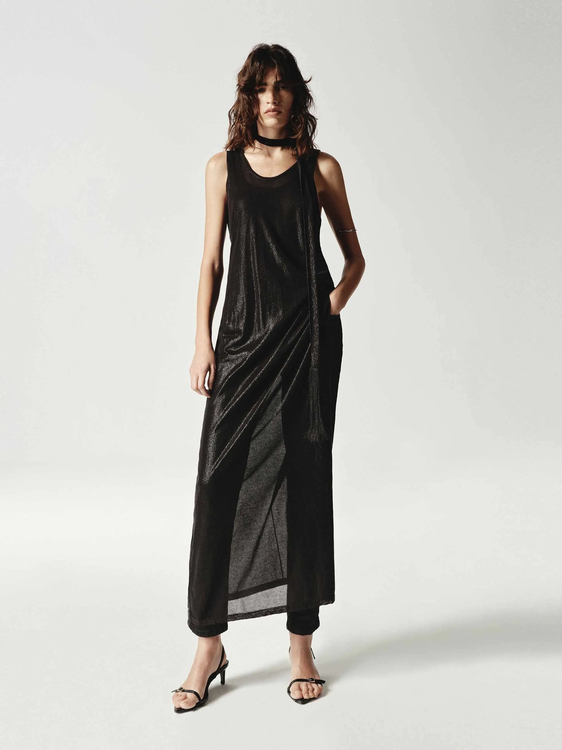 Side Slit Tank Dress sold by Mo&Co