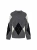 Argyle Check Knitted Sweater sold by Mo&Co