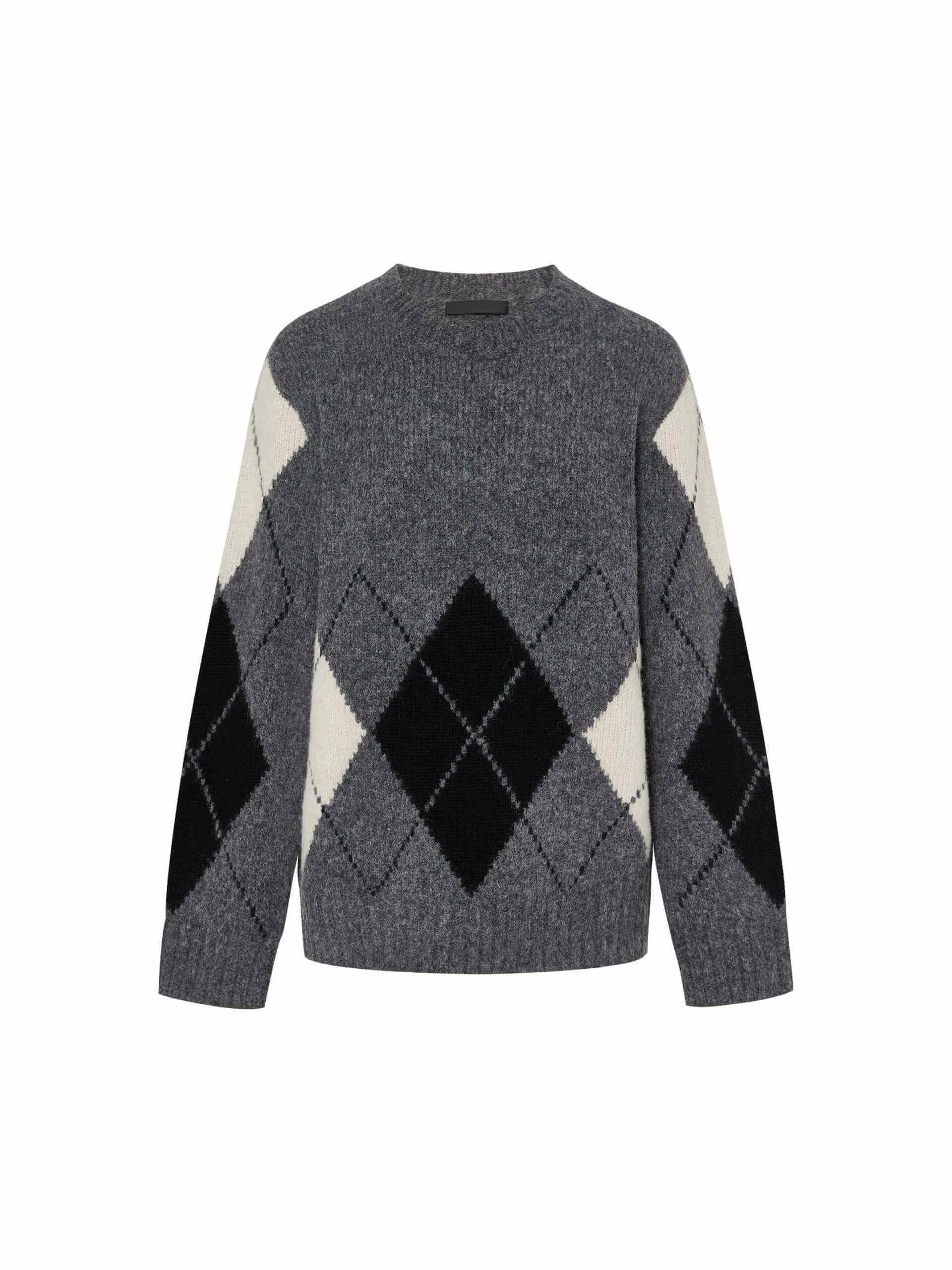 Argyle Check Knitted Sweater sold by Mo&Co product image thumbnail 5