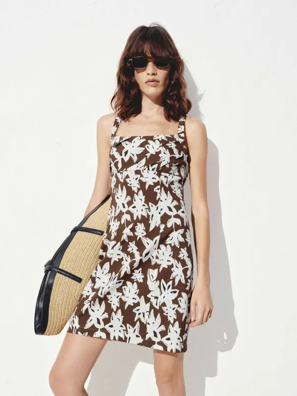 Flower Print Backless Dress sold by Mo&Co