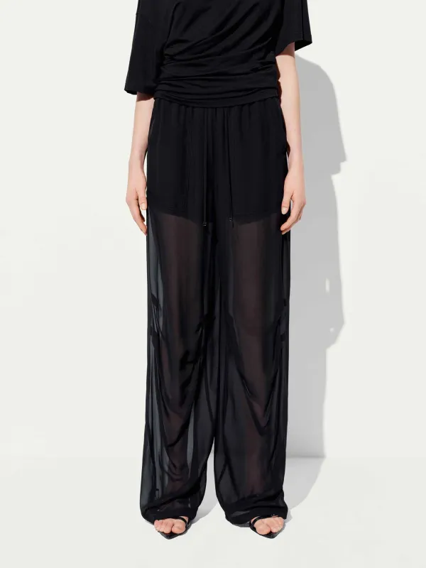 Slik Blend Straight Trousers sold by Mo&Co