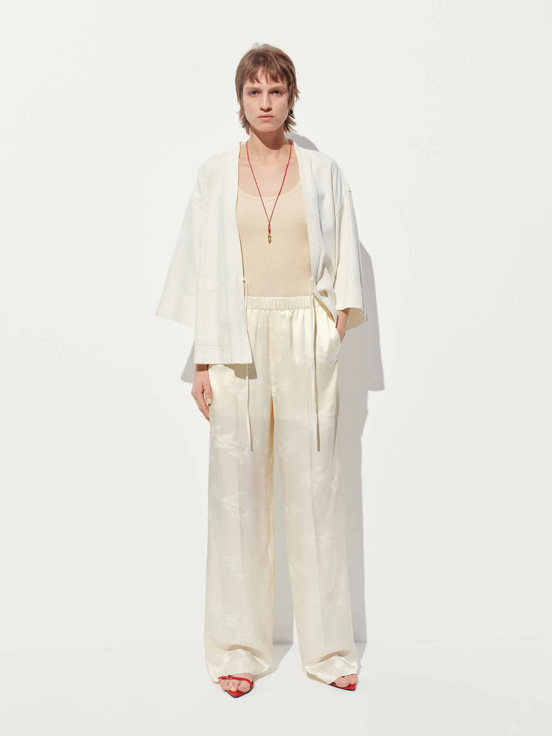 Cotton-Linen Tie Jacket sold by Mo&Co product image thumbnail 2