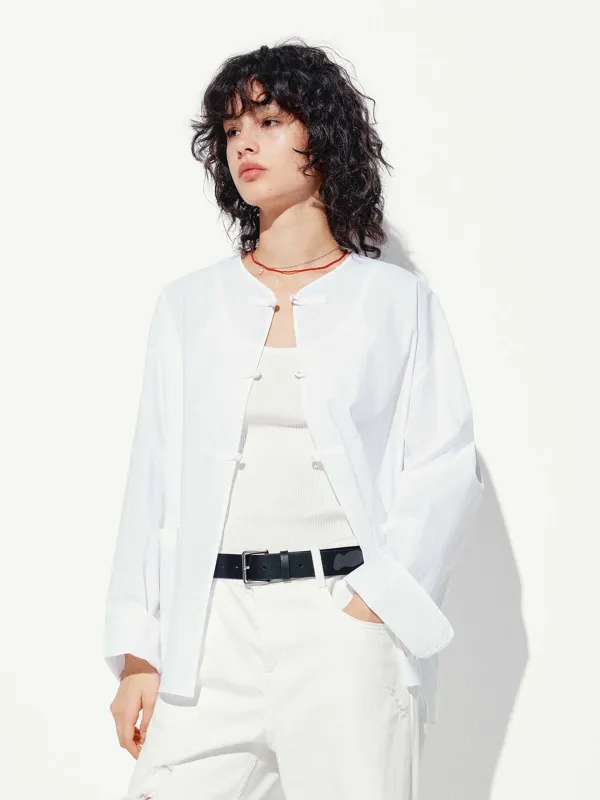 Cheongsam Buckle Cotton Coat sold by Mo&Co