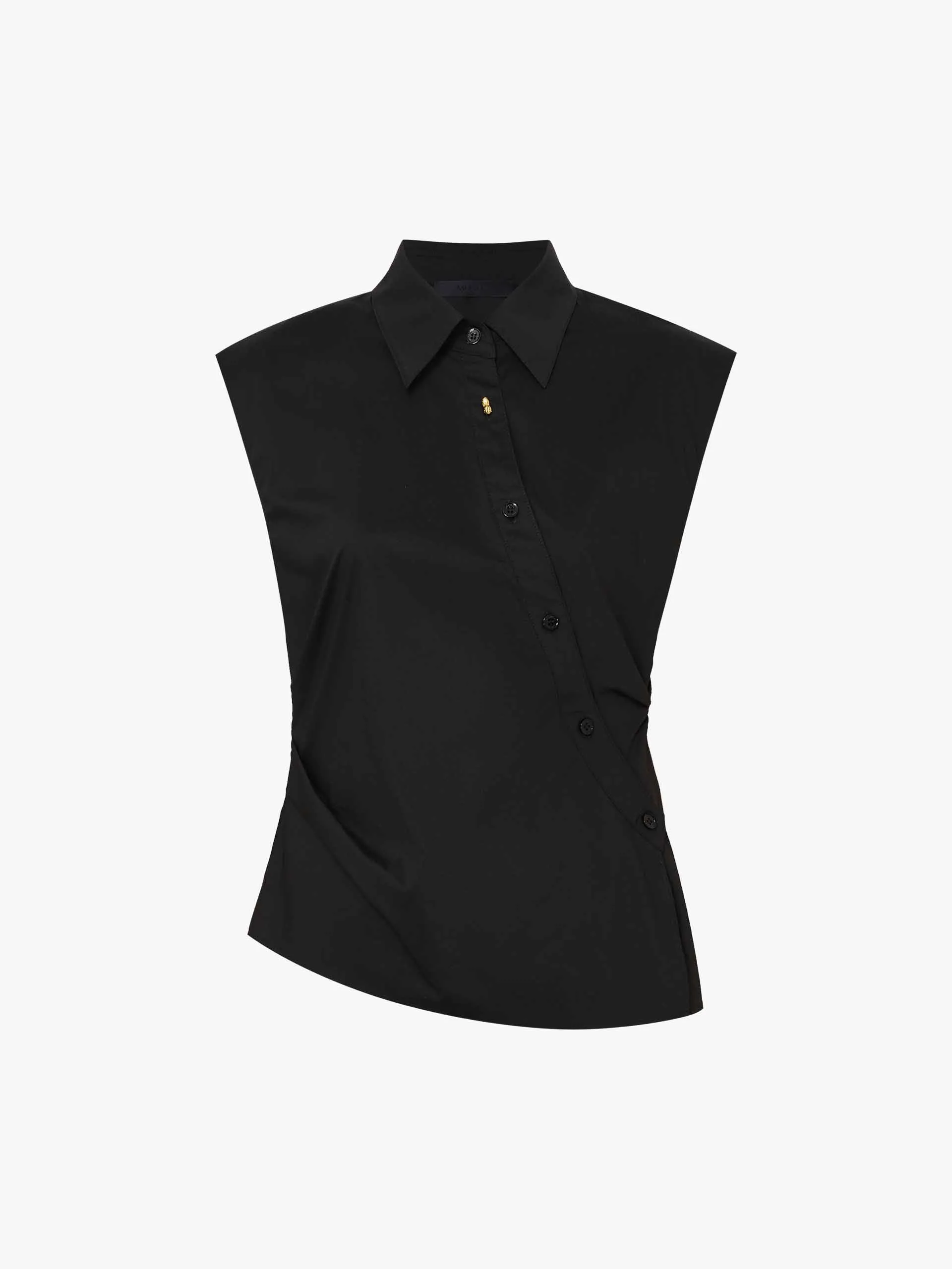 Sleeveless Slanted Placket Blouse sold by Mo&Co product image thumbnail 5