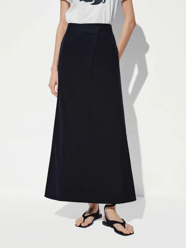 Back Slit A-Line Skirt sold by Mo&Co