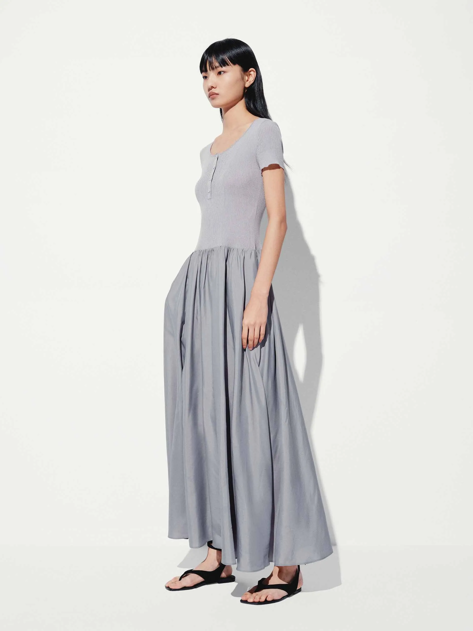 Paneled Short Sleeves Dress sold by Mo&Co product image thumbnail 2