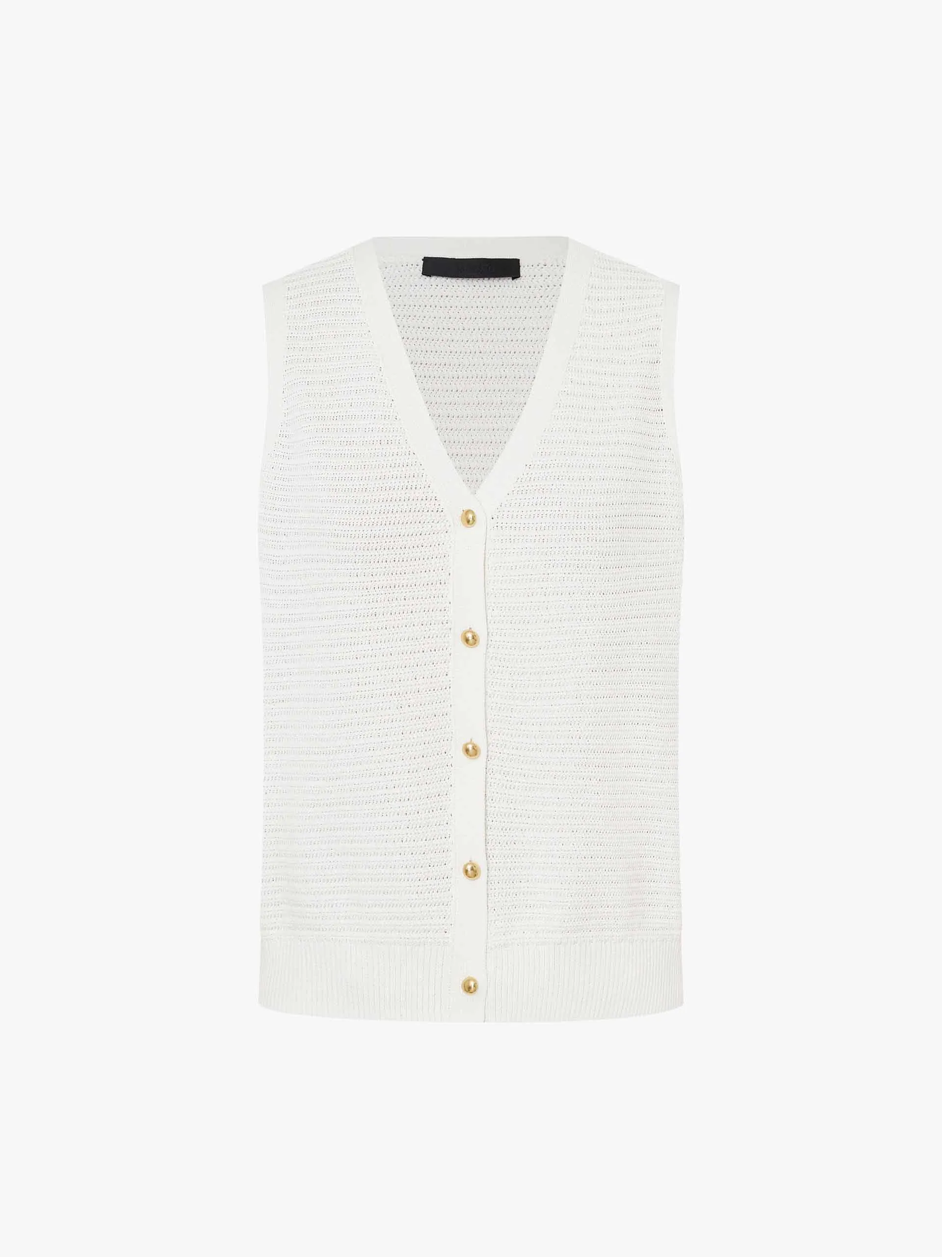 V-neck Sleeveless Knit Cardigan sold by Mo&Co product image thumbnail 5