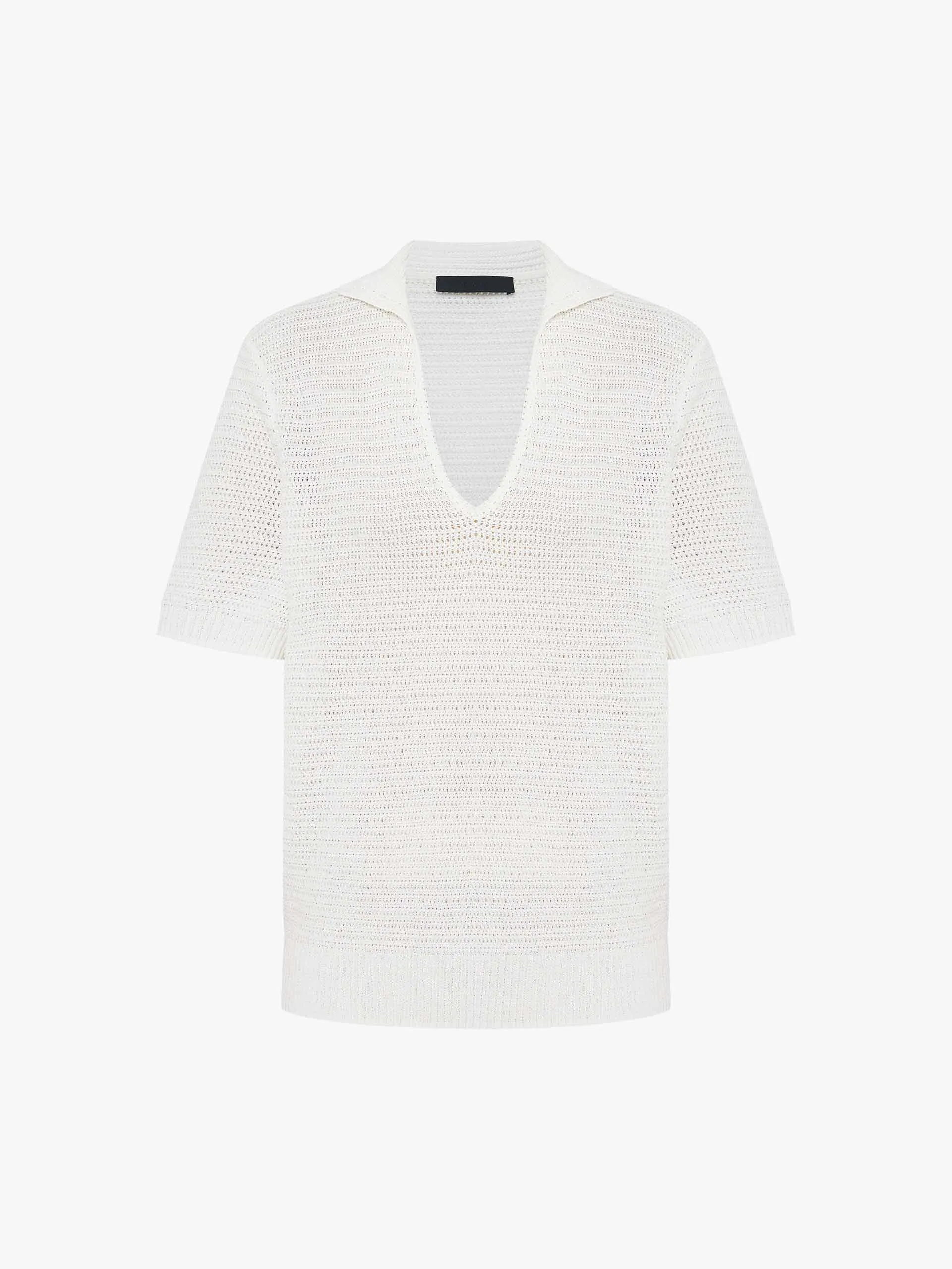 Short Sleeves V-neck Knit Top sold by Mo&Co product image thumbnail 5