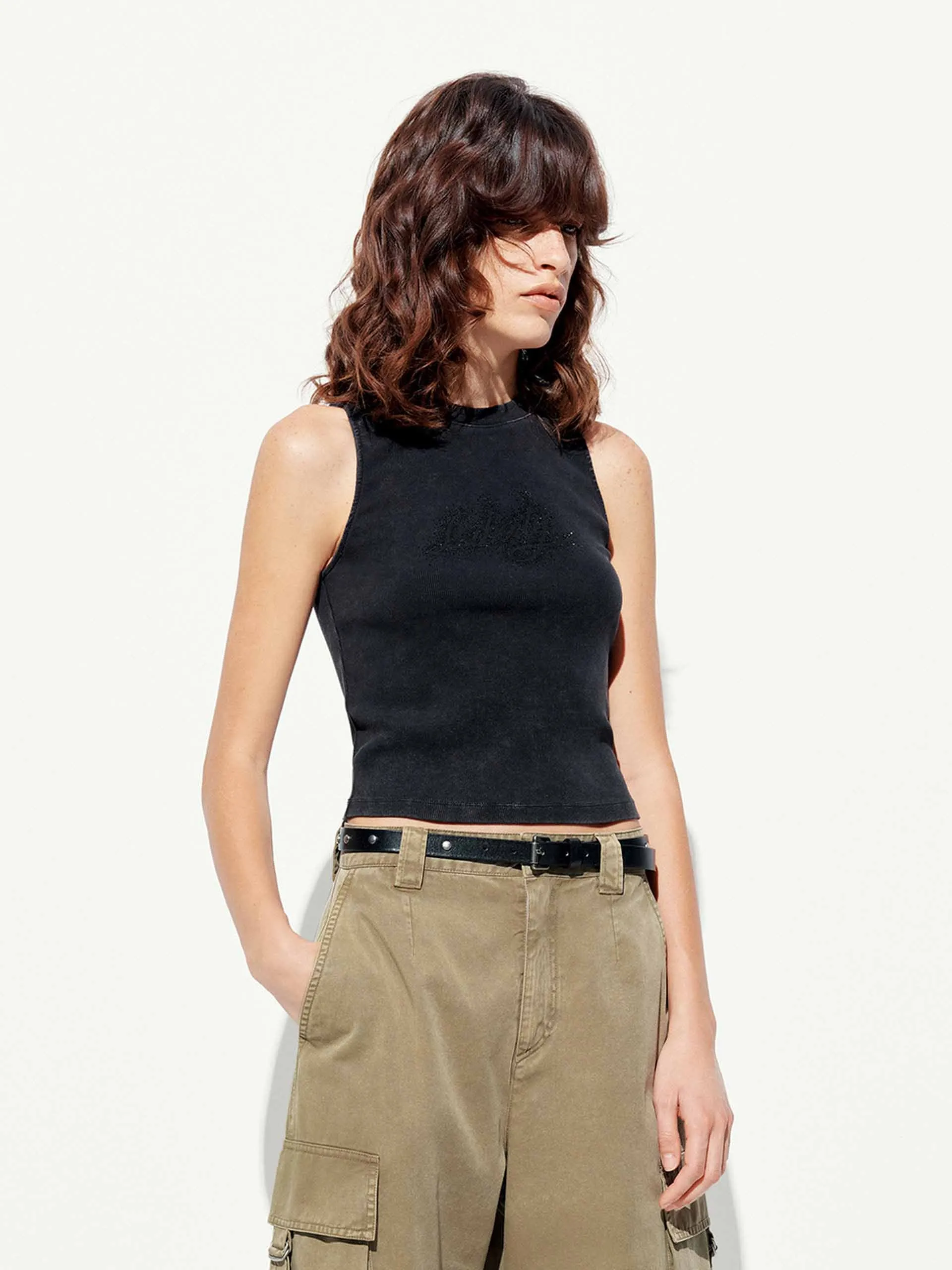 Letter Printed Tank Top sold by Mo&Co product image thumbnail 4