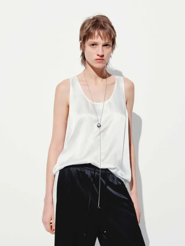 U-neck Silk Blend Tank Top sold by Mo&Co