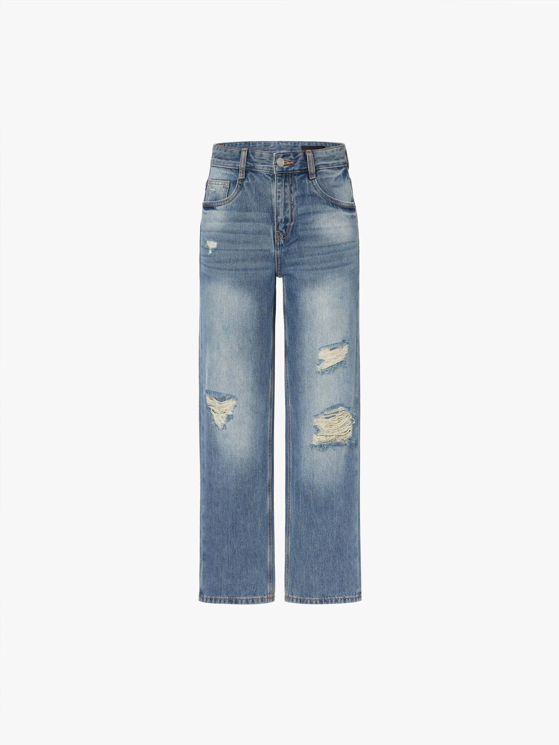 Frayed Detail Ankle Jeans sold by Mo&Co product image thumbnail 5