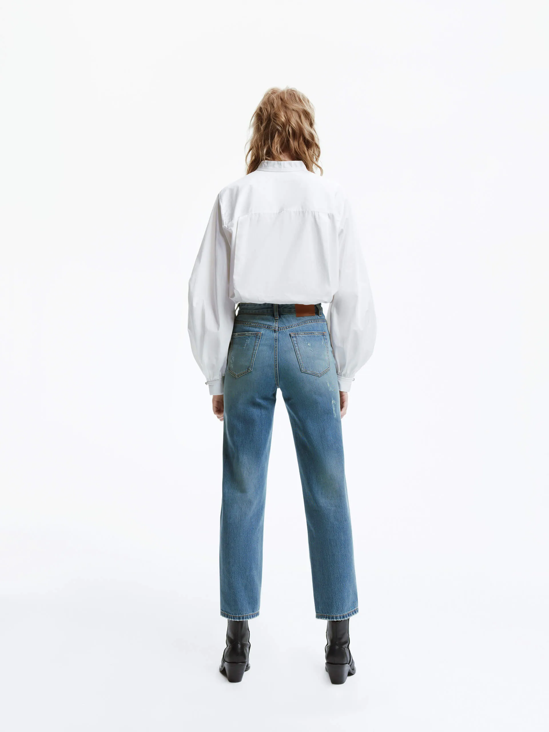 Frayed Detail Ankle Jeans sold by Mo&Co product image thumbnail 3