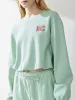 Cotton Blend Cropped Sweatshirt sold by Mo&Co