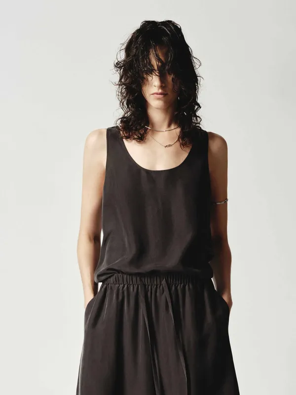 Open Back Silk Tank sold by Mo&Co