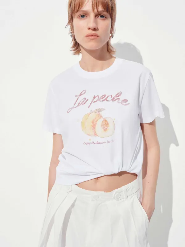 Fruit Pattern Cotton T-shirt sold by Mo&Co