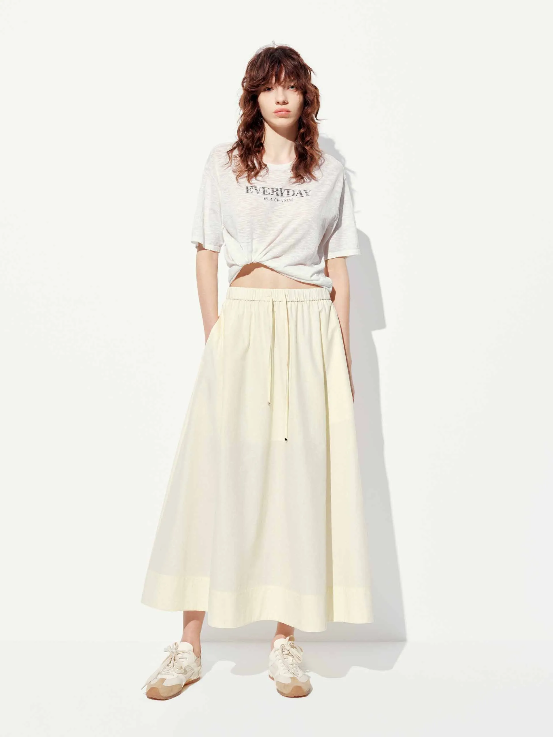 Elasticated Waistband Midi Skirt sold by Mo&Co product image thumbnail 2