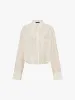 Cropped Striped Blouse sold by Mo&Co
