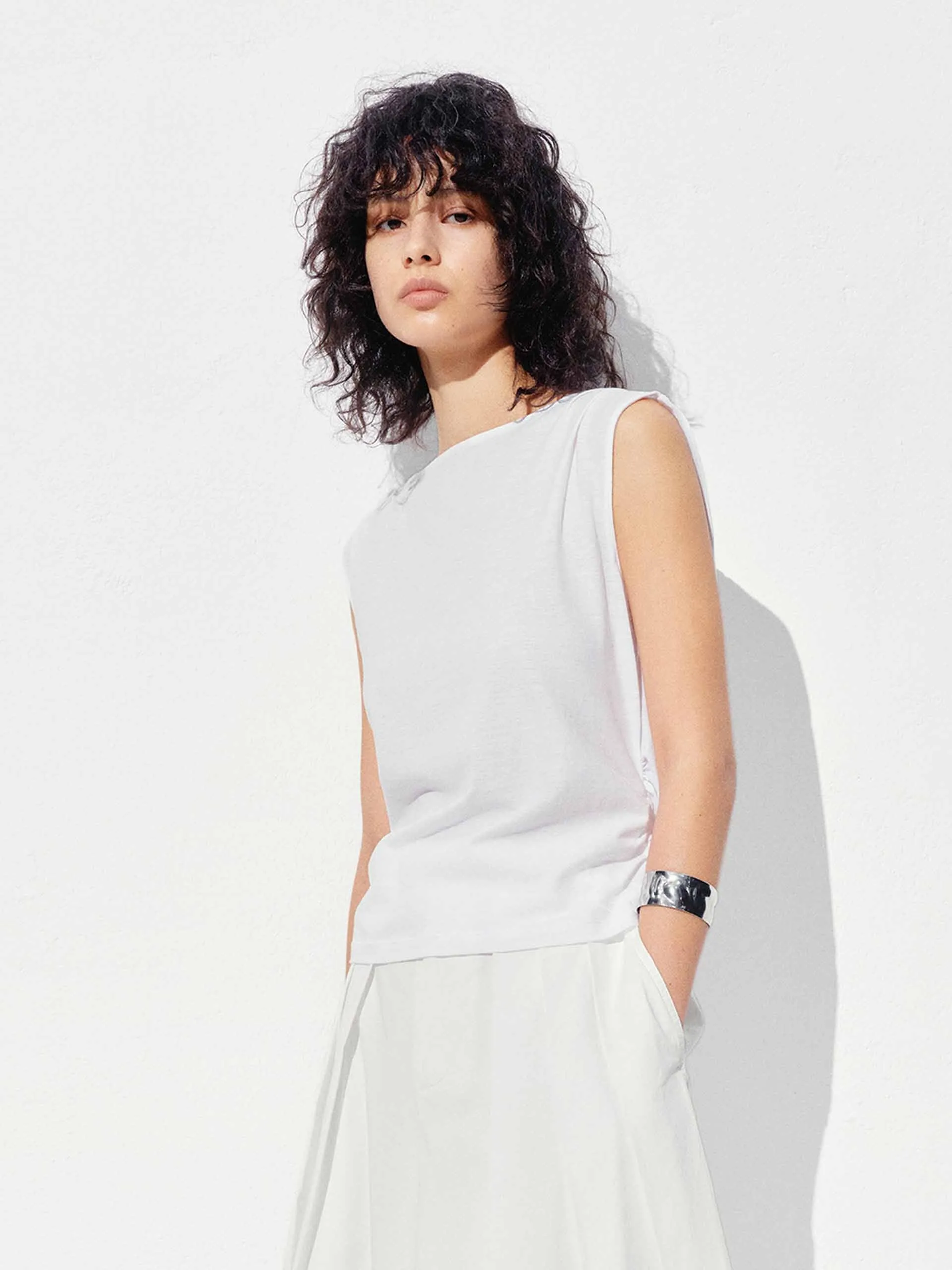 Sleeveless Cotton Blouse sold by Mo&Co product image thumbnail 4