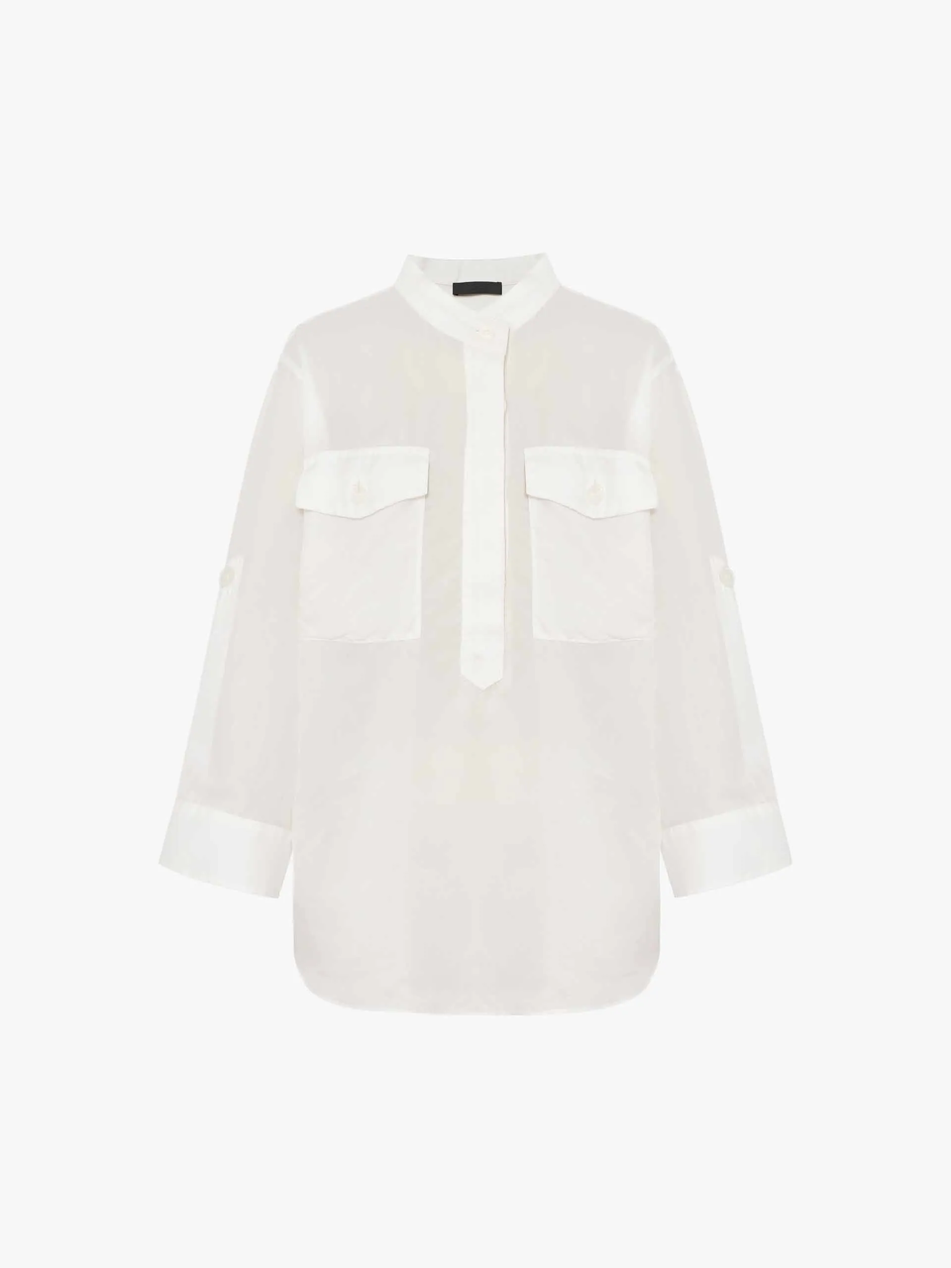 Half Button White Blouse sold by Mo&Co product image thumbnail 5