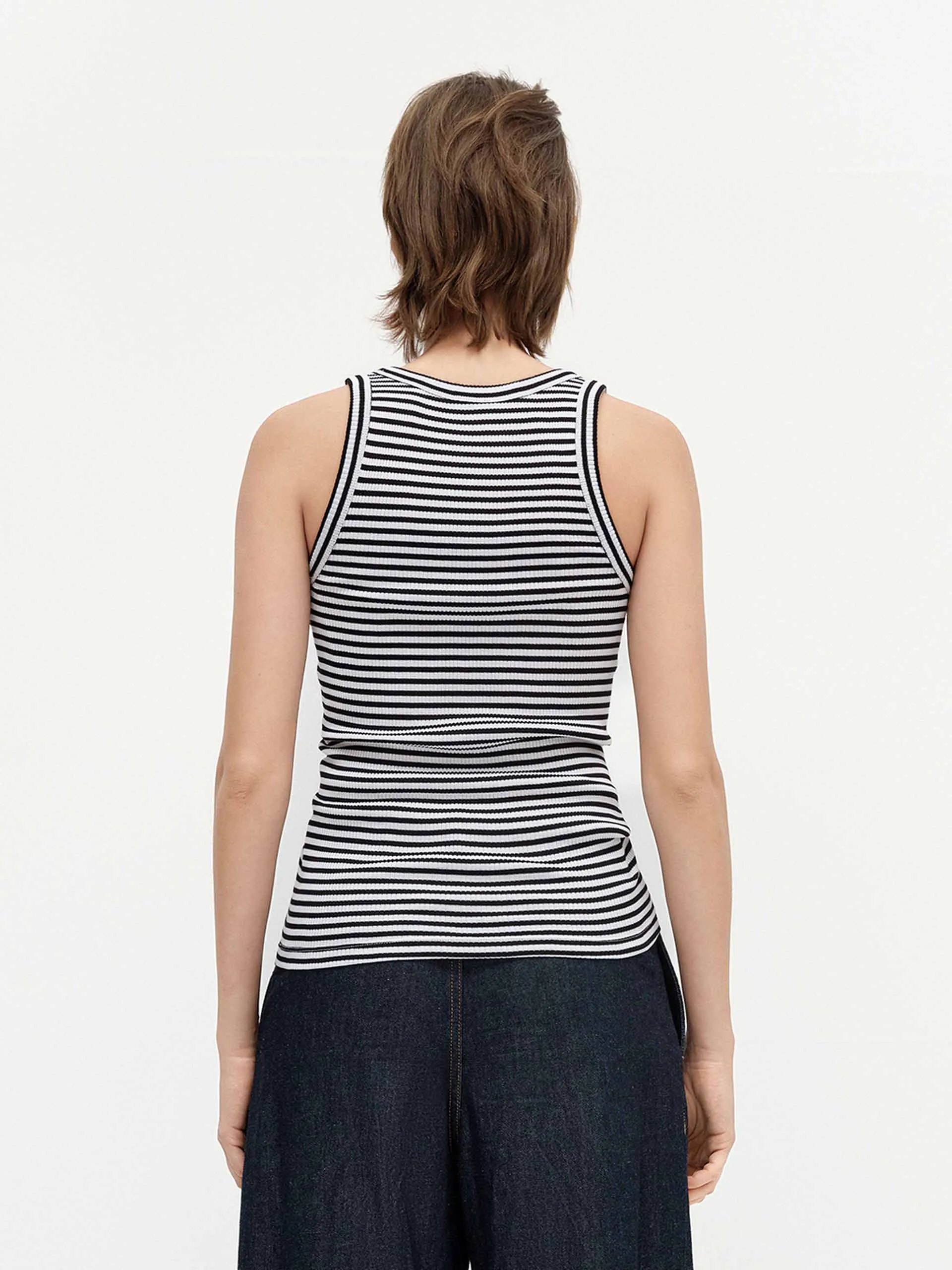 Include Silk Ribbed Tank Top sold by Mo&Co product image thumbnail 3