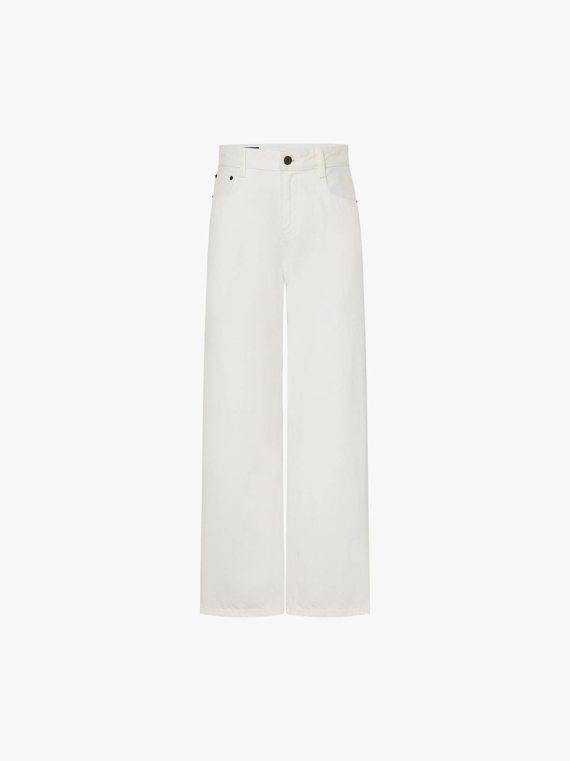 Cotton White Straight Jeans sold by Mo&Co product image thumbnail 5