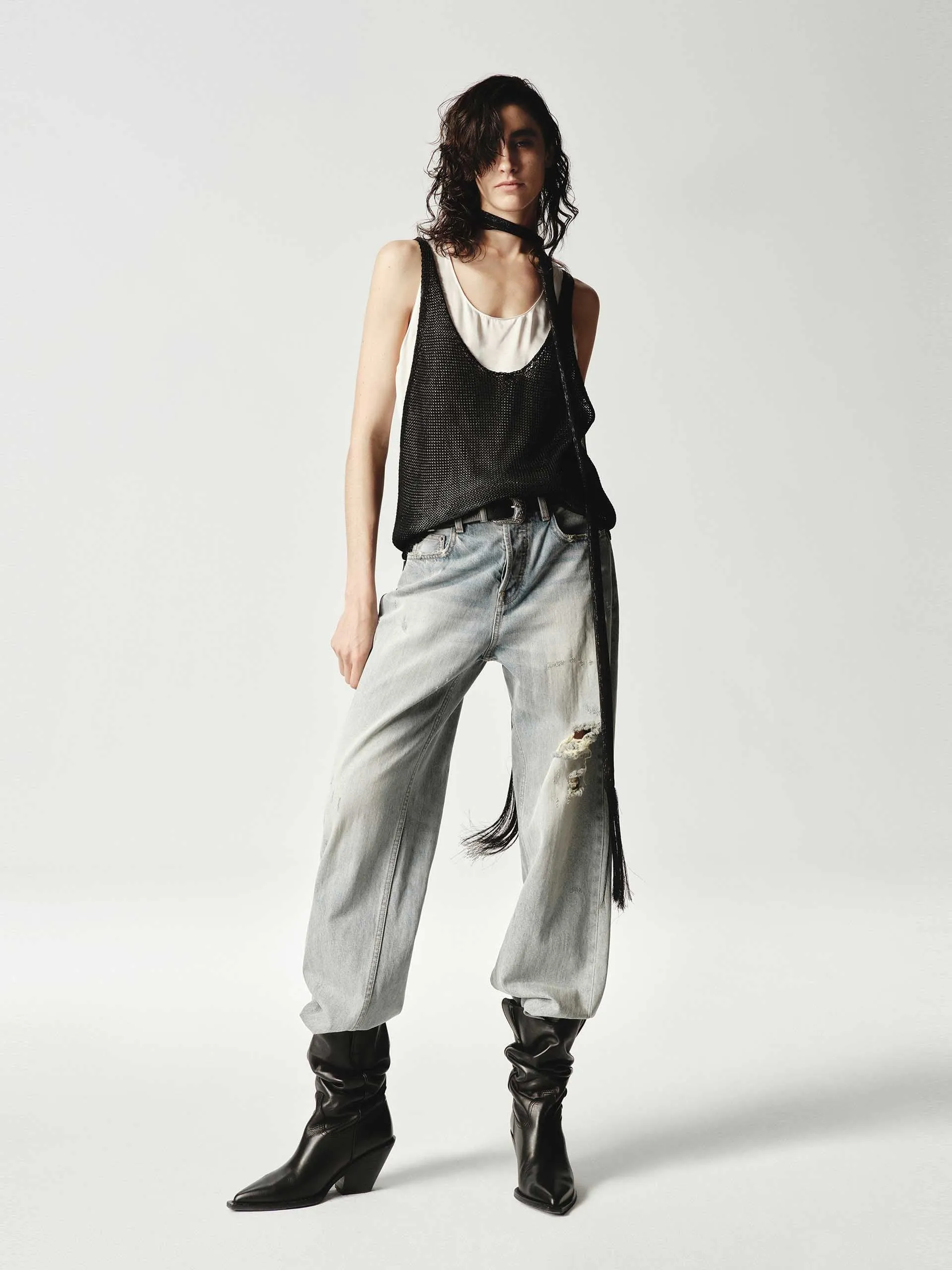 Light Blue Distressed Jeans sold by Mo&Co product image thumbnail 2