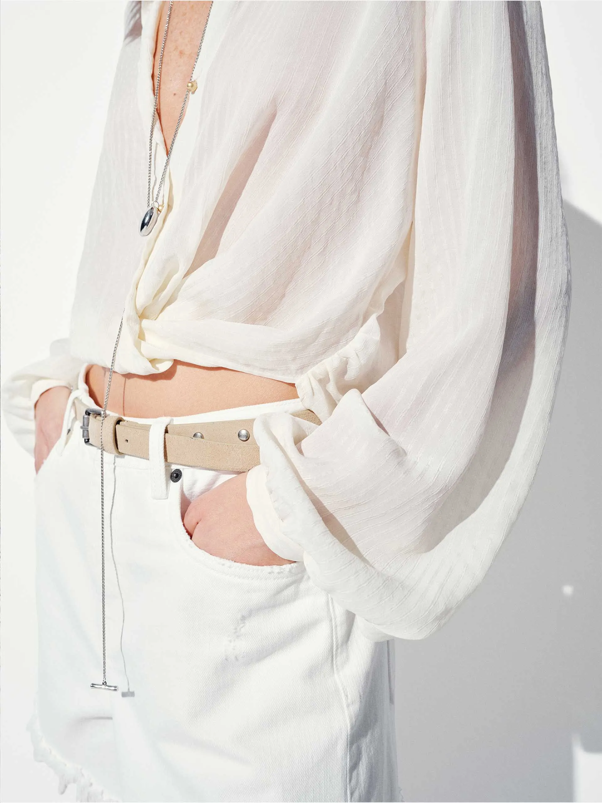 Volume Sleeve Beads Blouse sold by Mo&Co product image thumbnail 4