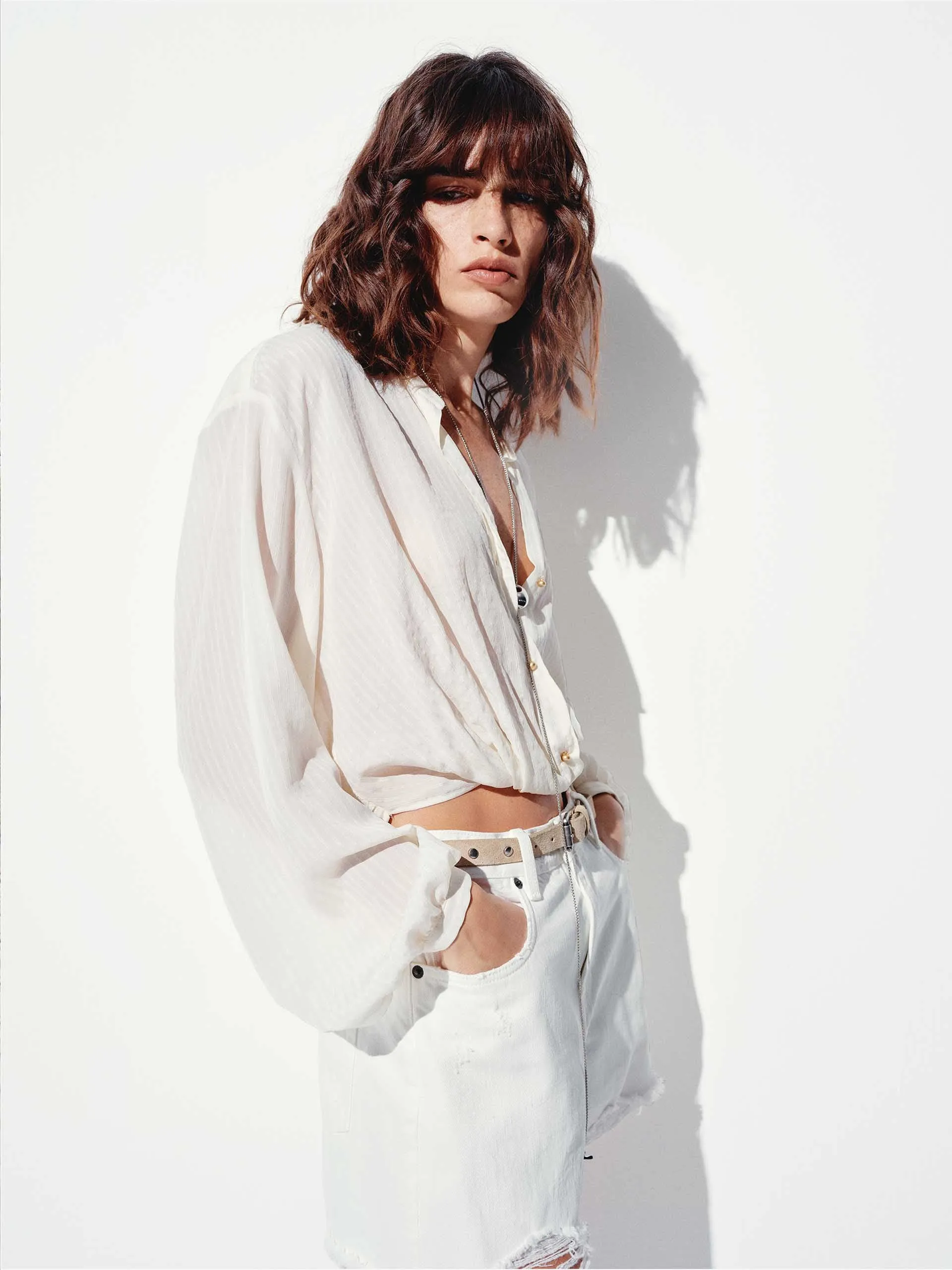 Volume Sleeve Beads Blouse sold by Mo&Co product image thumbnail 3