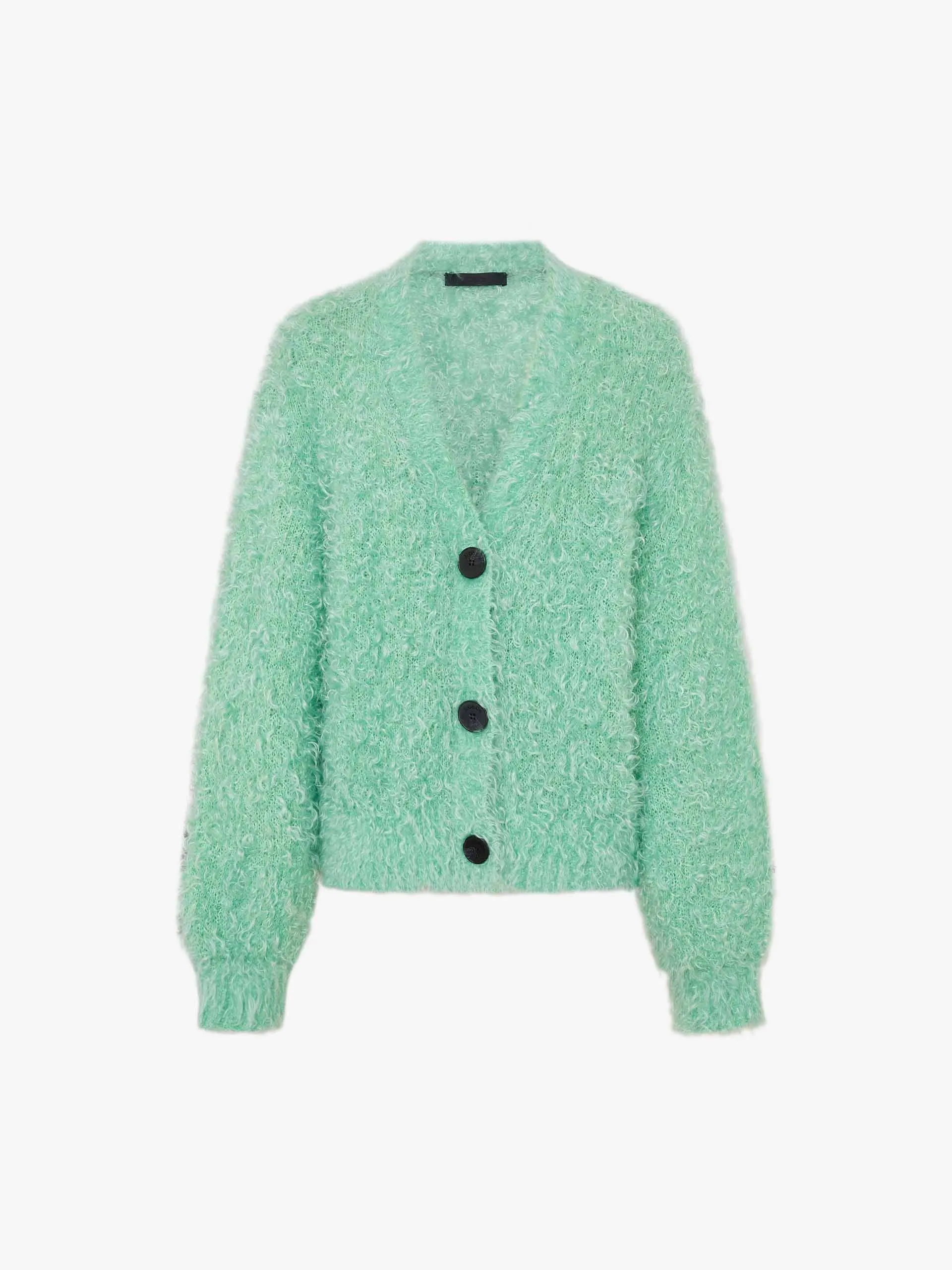 Fluffy Boucle Knit Cardigan sold by Mo&Co product image thumbnail 5