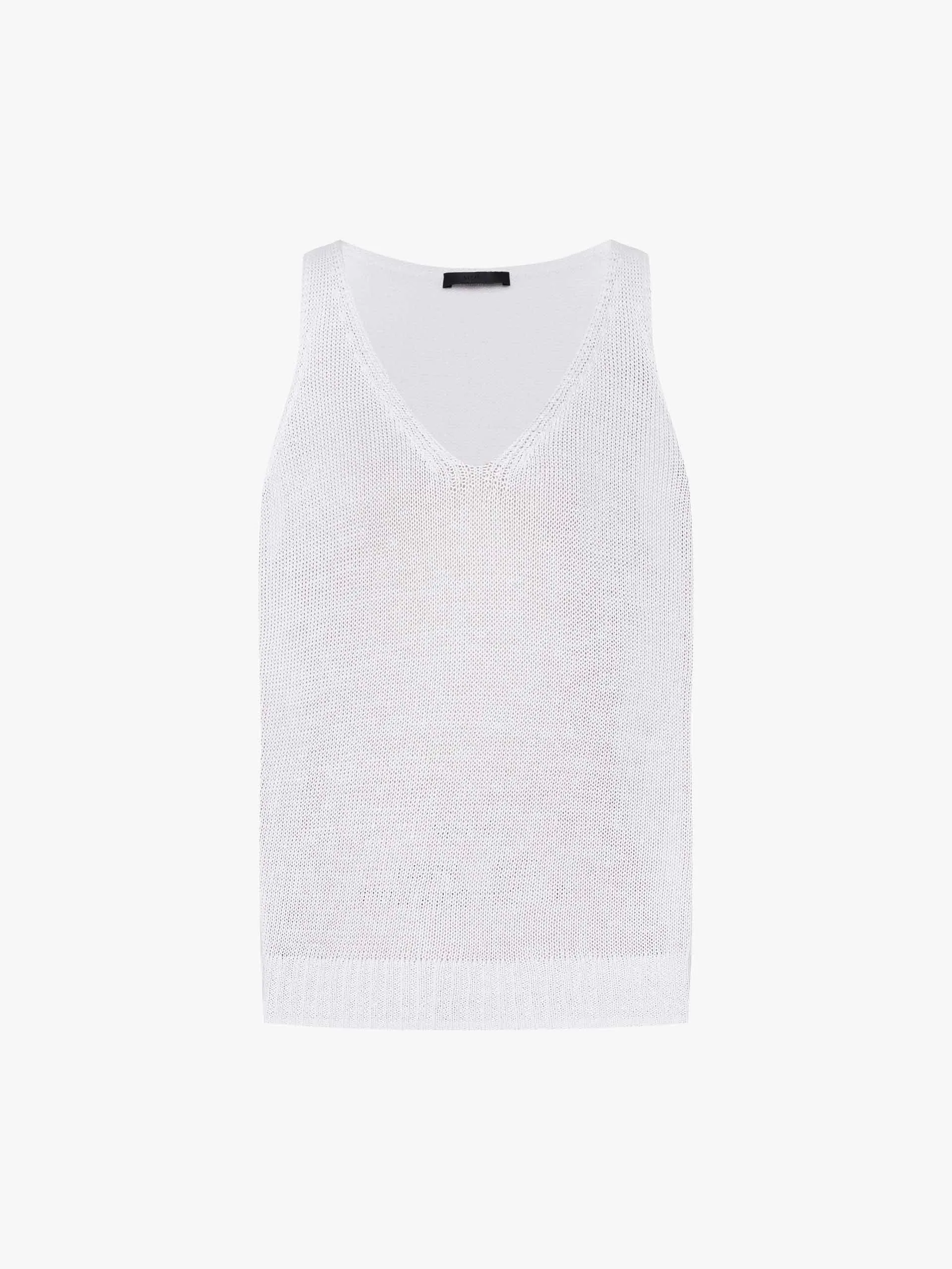 V-neck Linen Cotton Tank sold by Mo&Co product image thumbnail 5