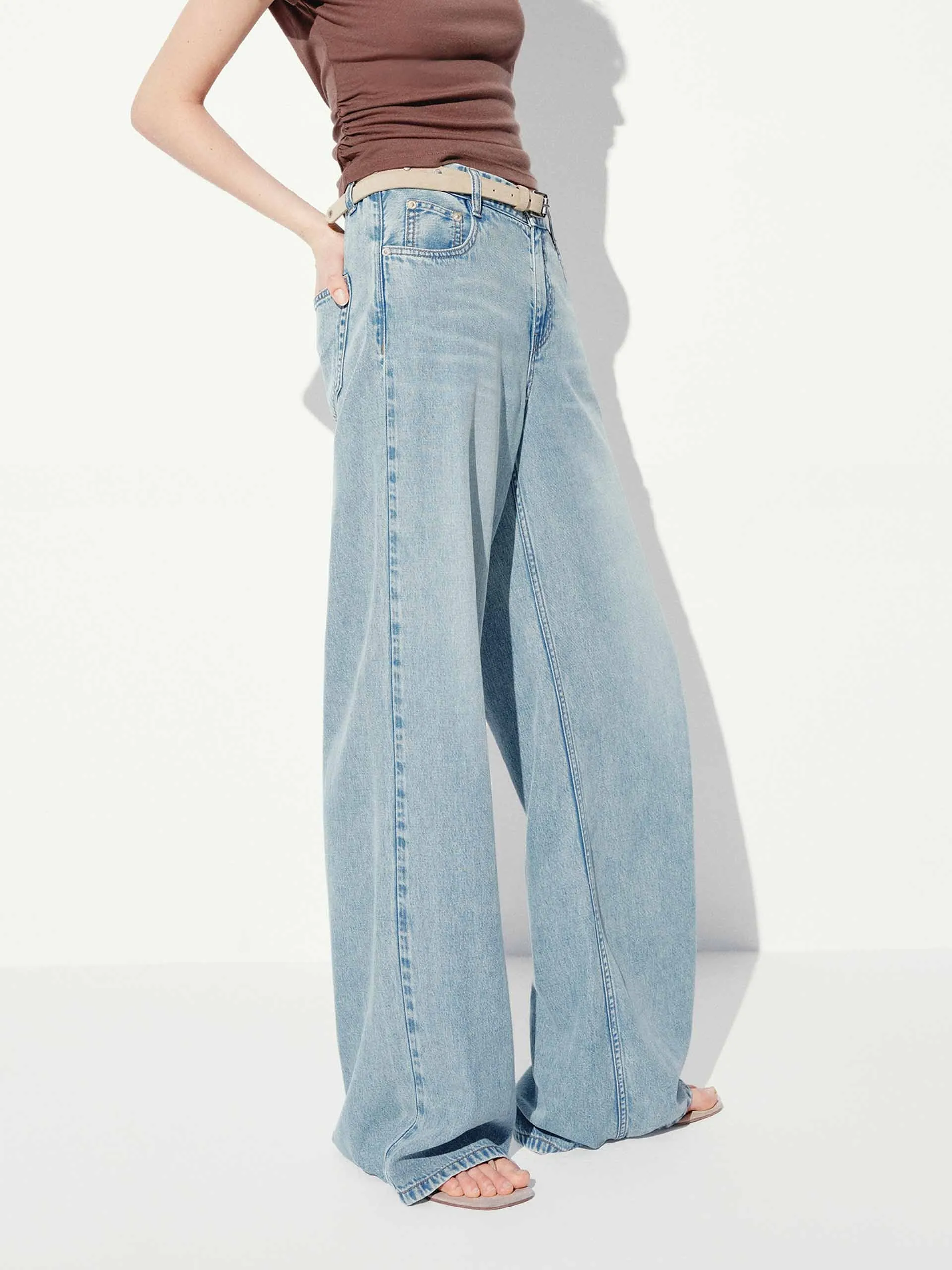 Light Blue Washed Jeans sold by Mo&Co product image thumbnail 5