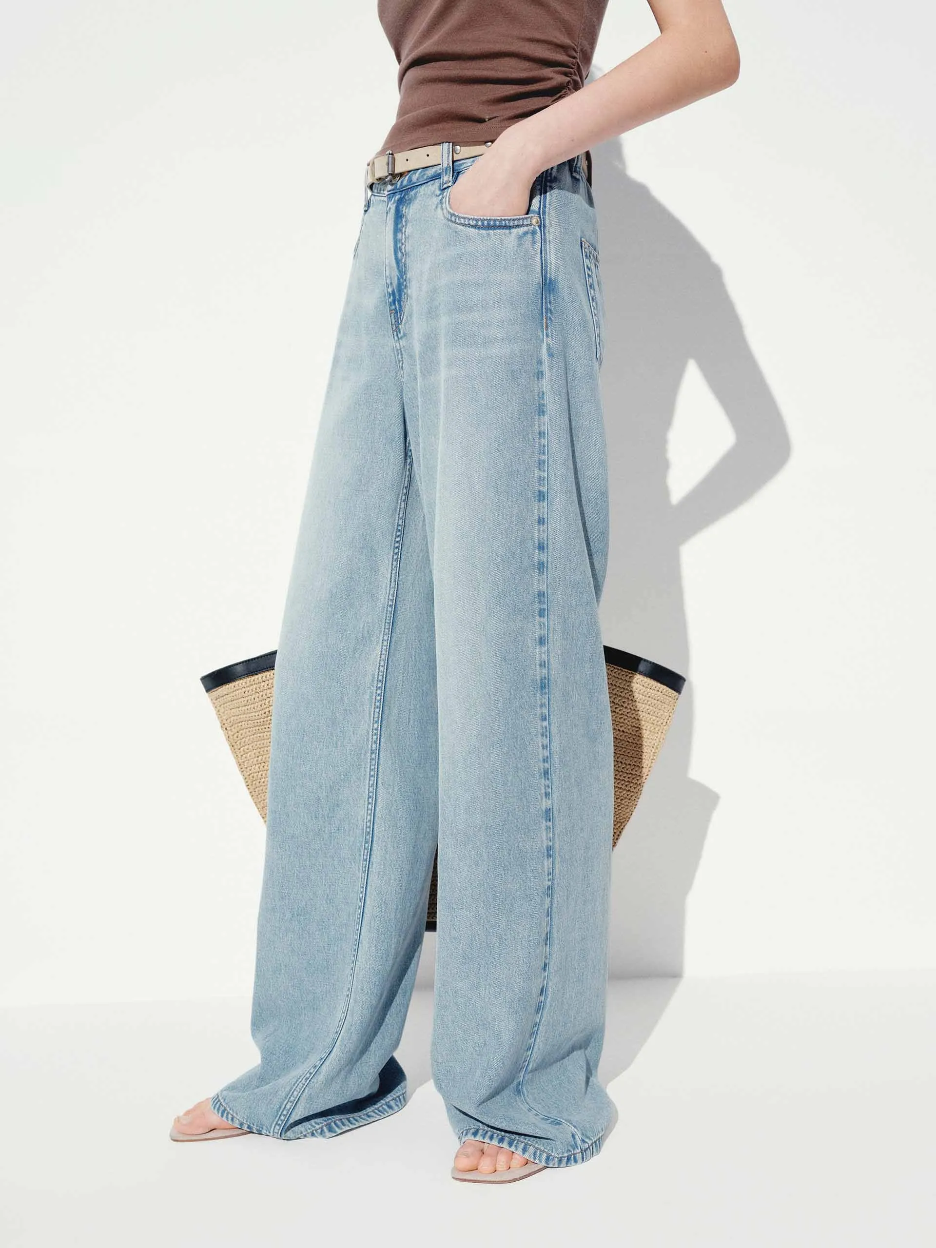 Light Blue Washed Jeans sold by Mo&Co product image thumbnail 3