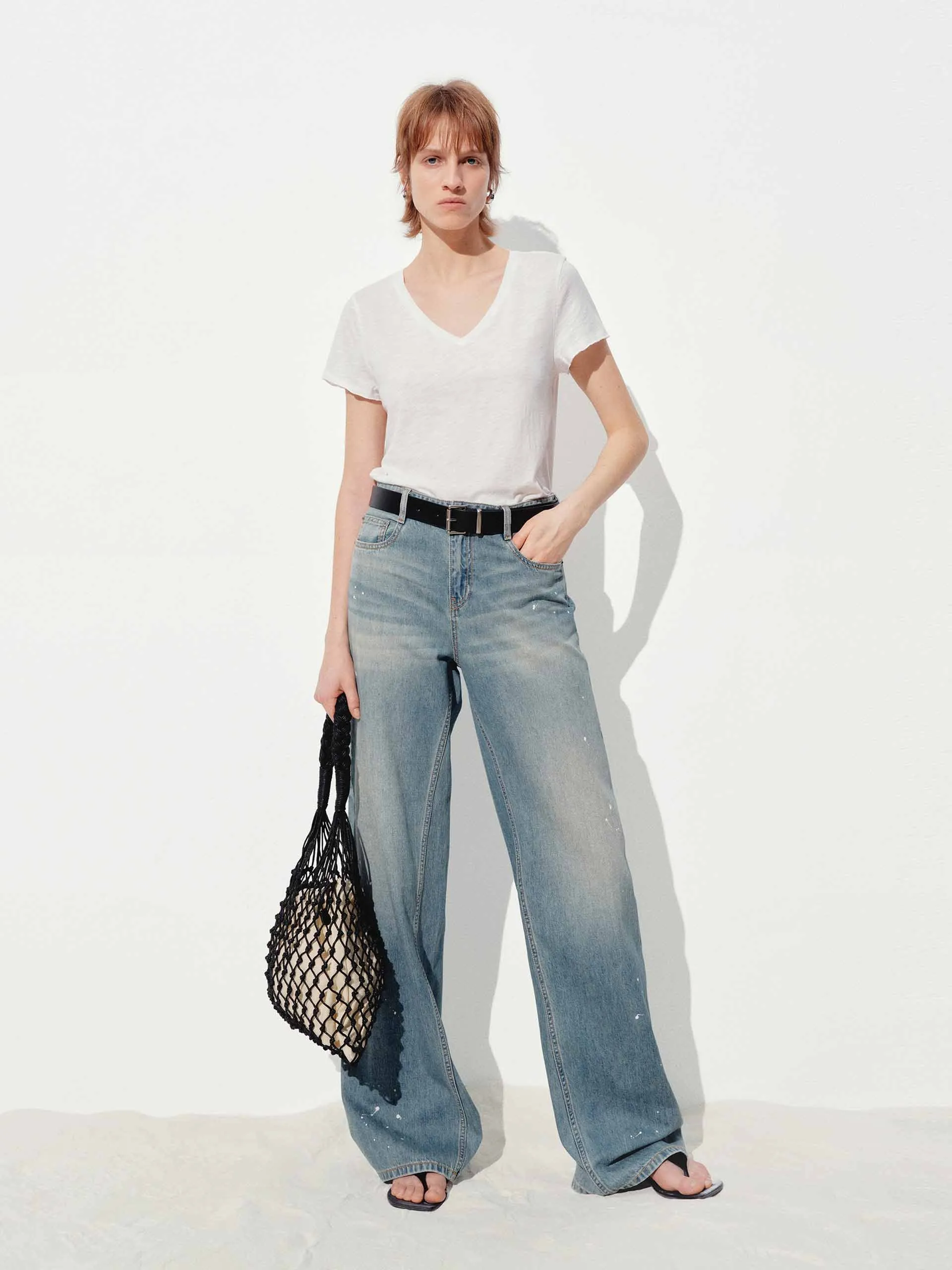 V-neck Short Sleeves T-shirt sold by Mo&Co product image thumbnail 2