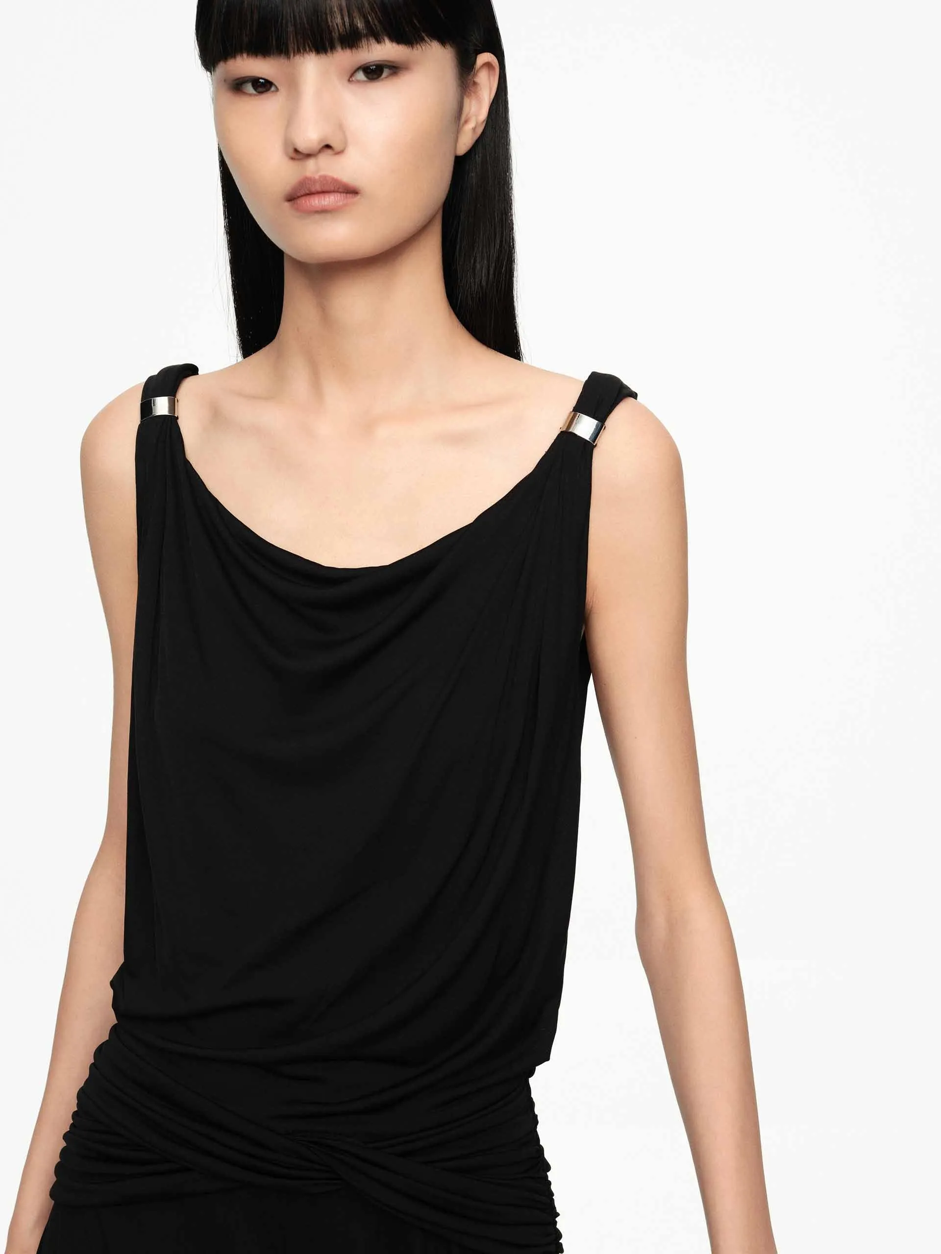 Flowy Hem Sleeveless Dress sold by Mo&Co product image thumbnail 5