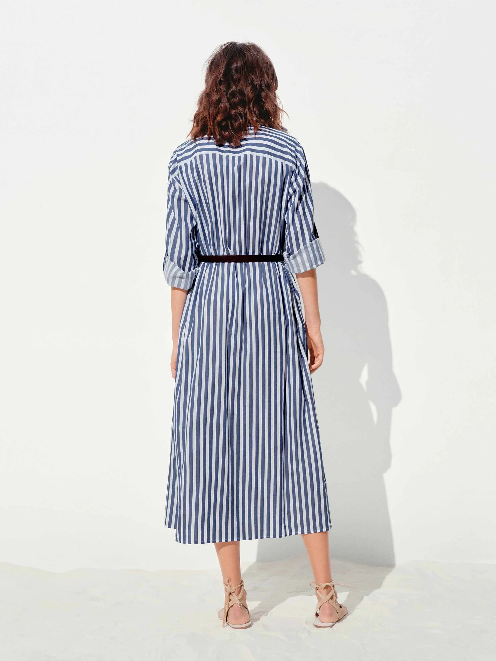 Cotton Striped Shirt Dress sold by Mo&Co product image thumbnail 3