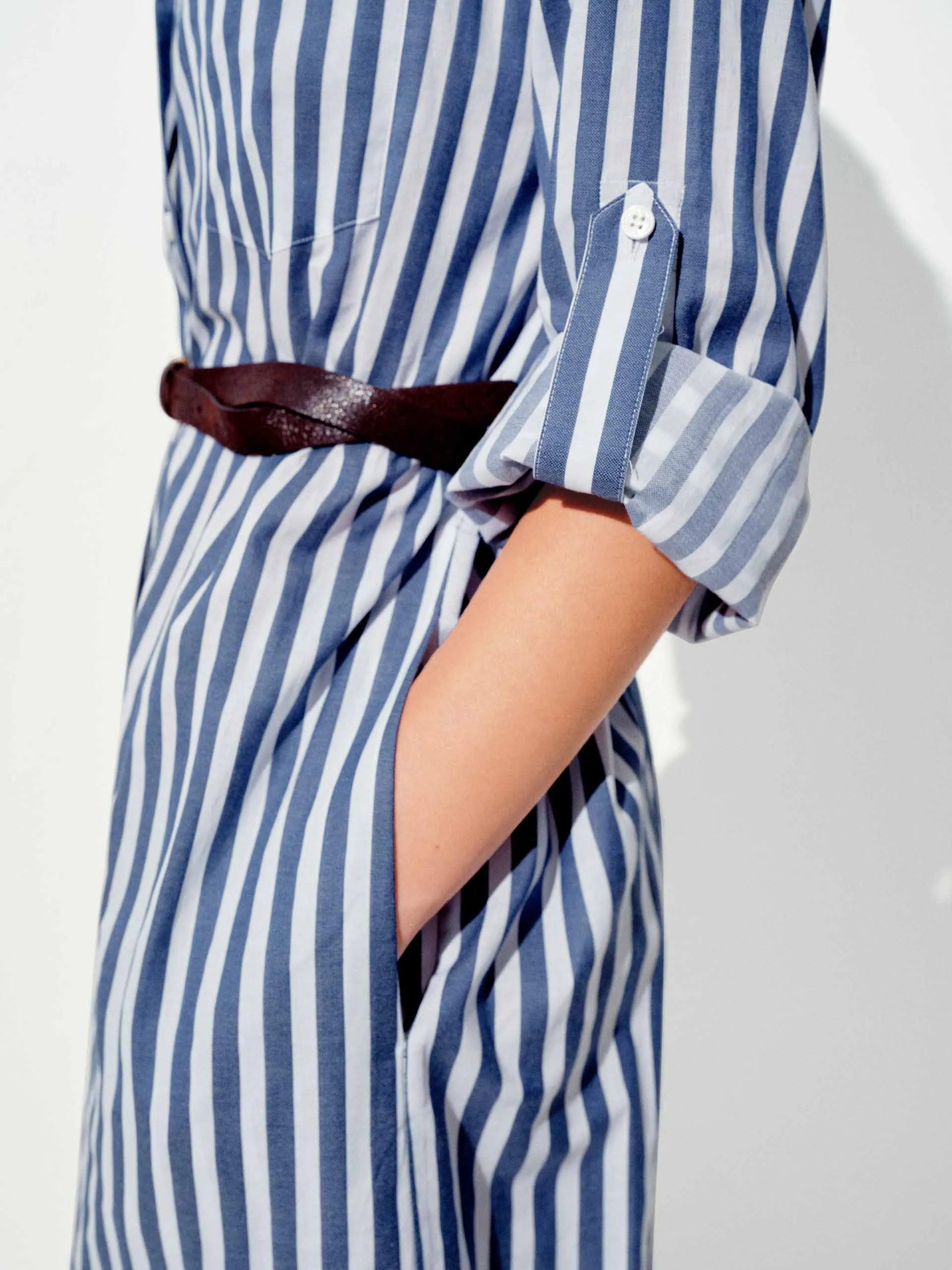Cotton Striped Shirt Dress sold by Mo&Co product image thumbnail 4