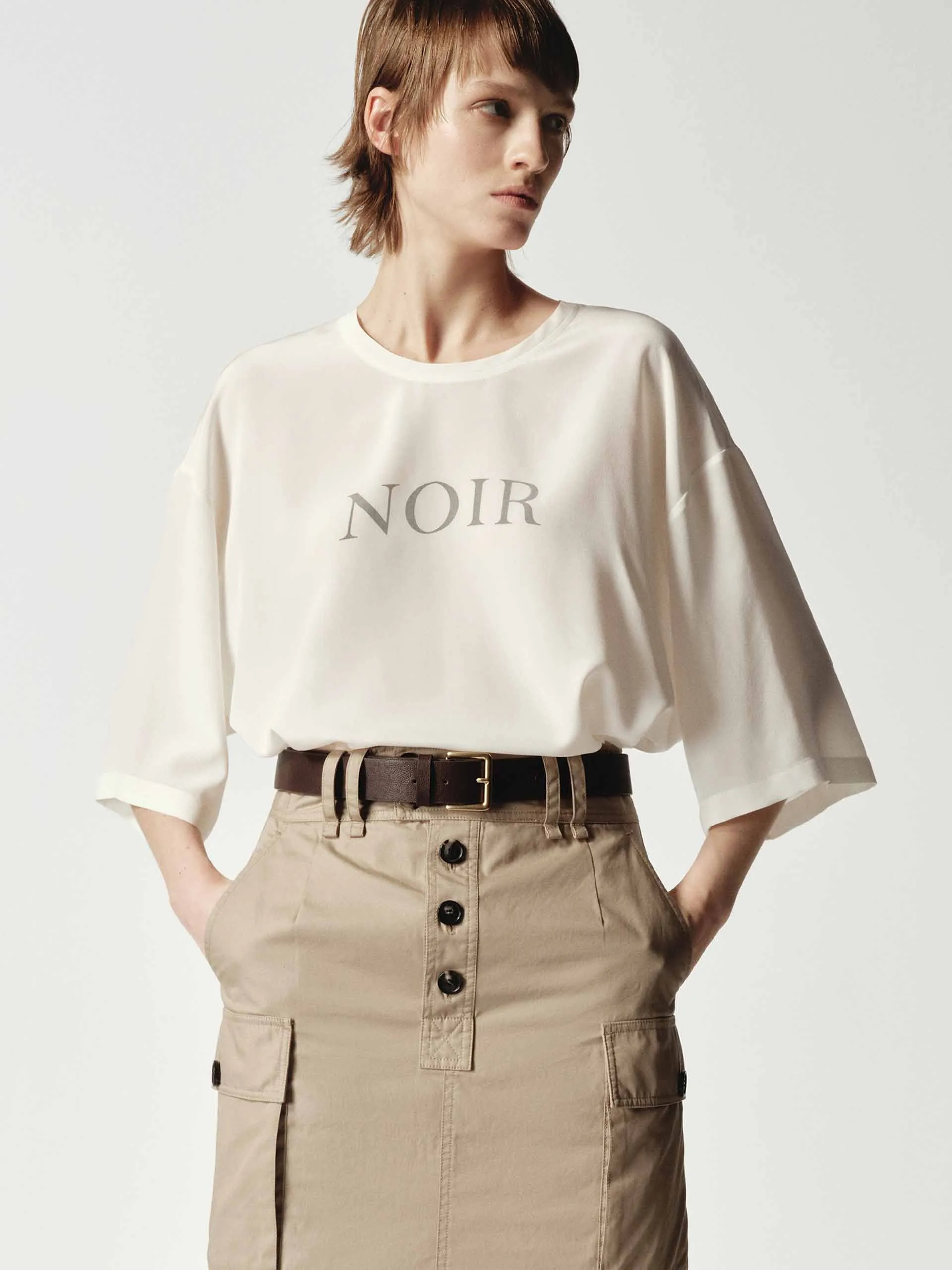 Round Neck Silk Top sold by Mo&Co product image thumbnail 3