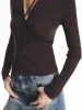 V-neck Tie Knitted Cardigan sold by Mo&Co