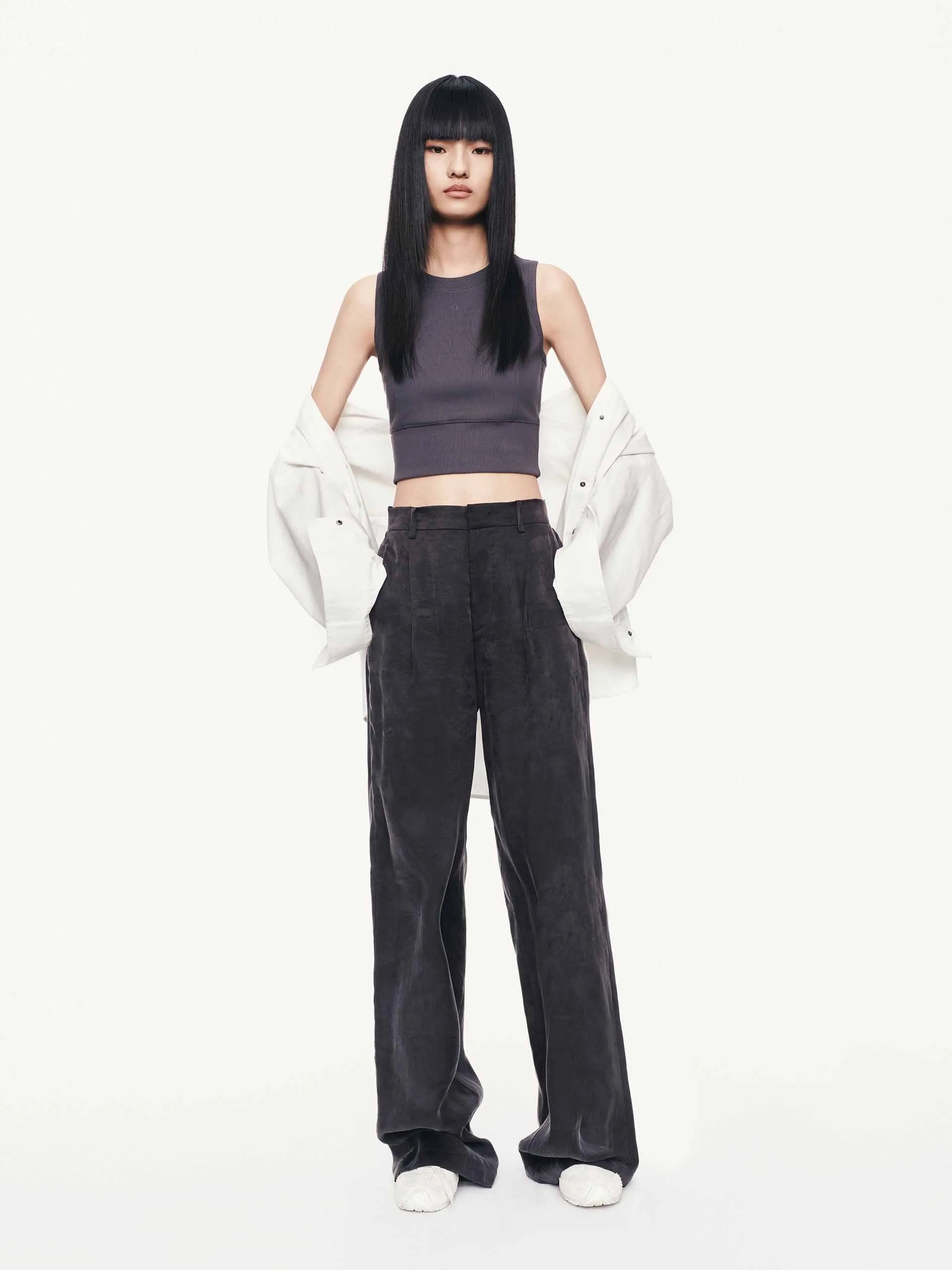 Suede Texture Straight Pants sold by Mo&Co product image thumbnail 2