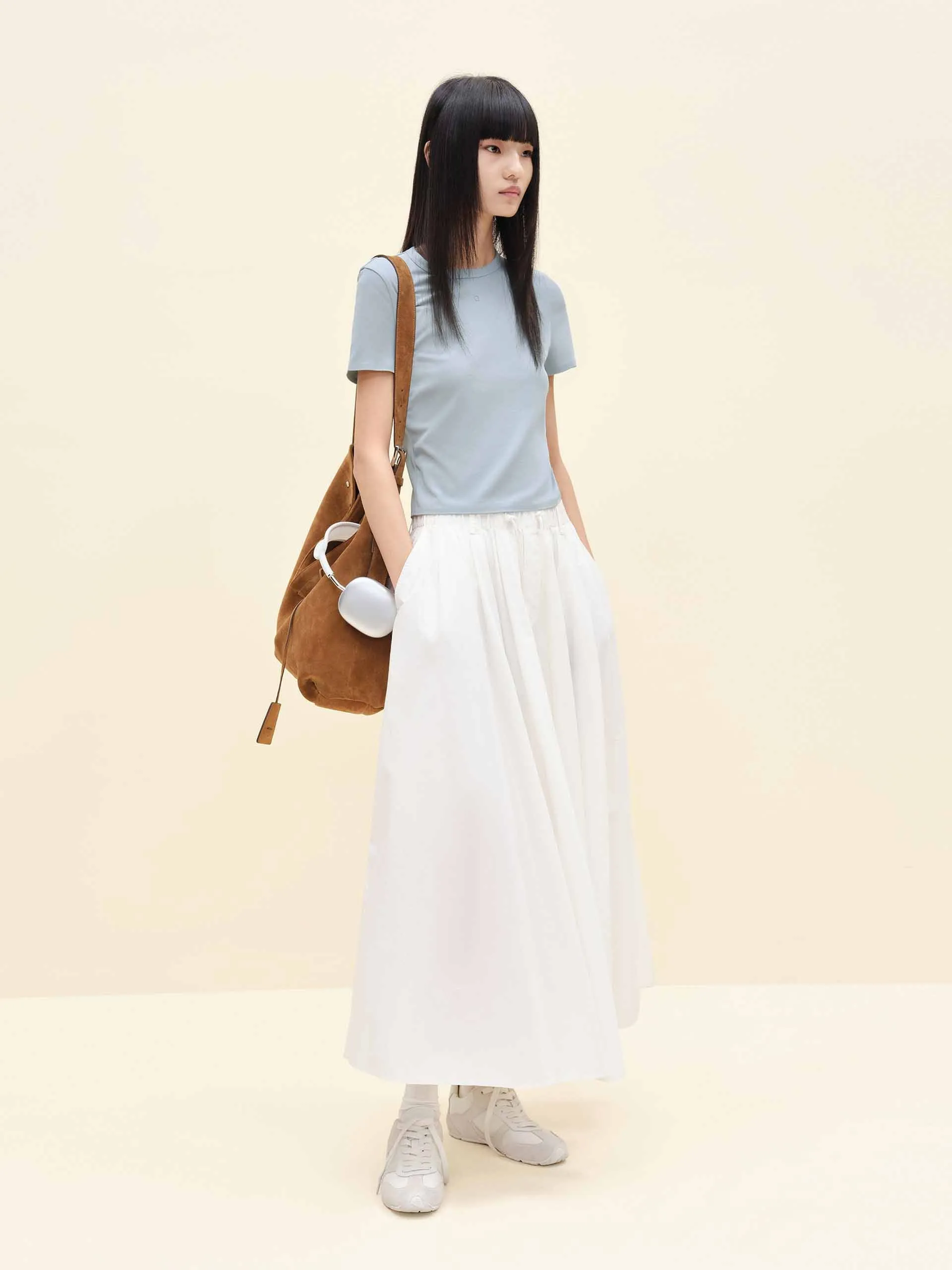 Cotton Blend Slim T-shirt sold by Mo&Co product image thumbnail 2