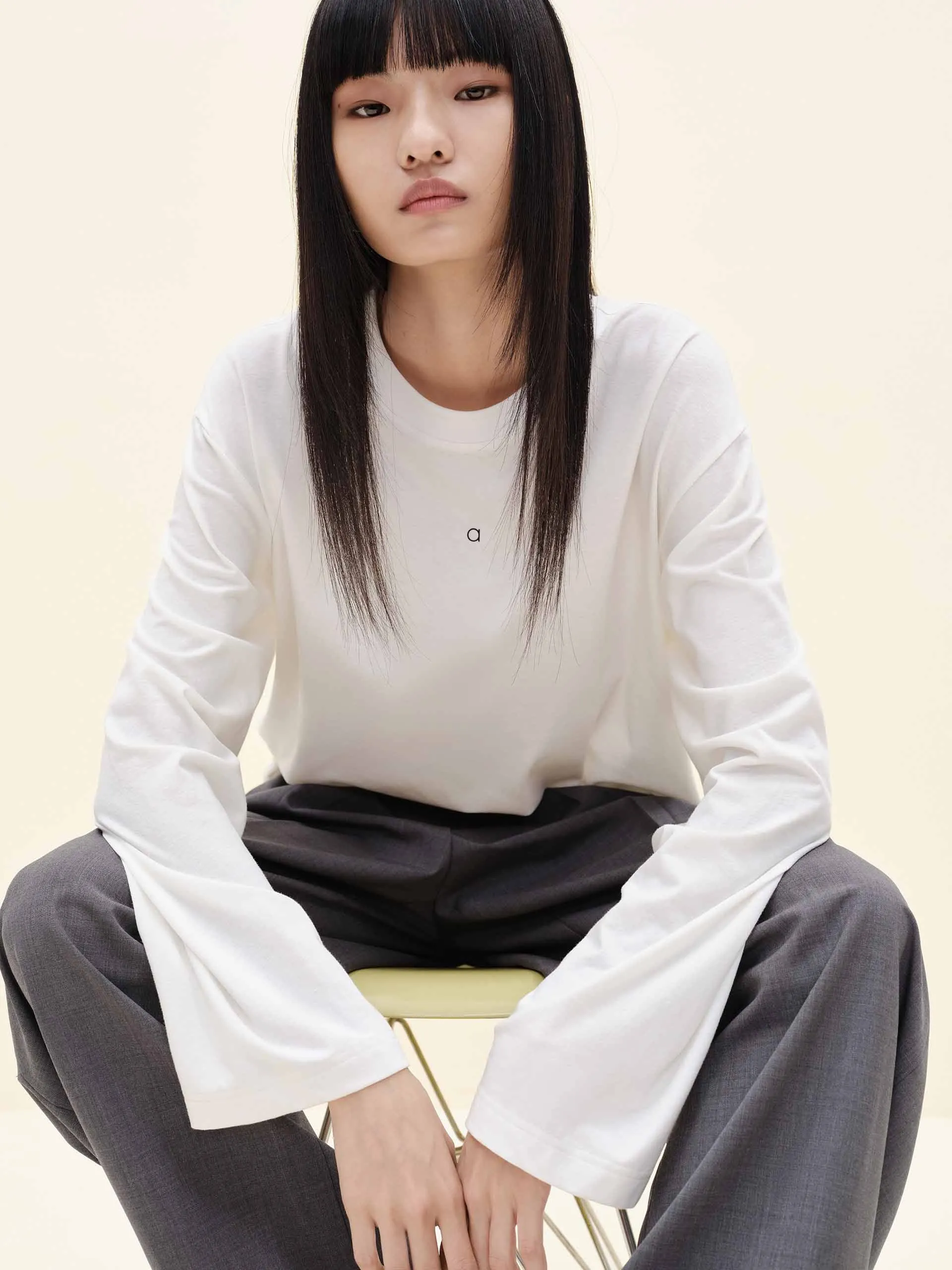 Crewneck Cotton Blend T-shirt sold by Mo&Co