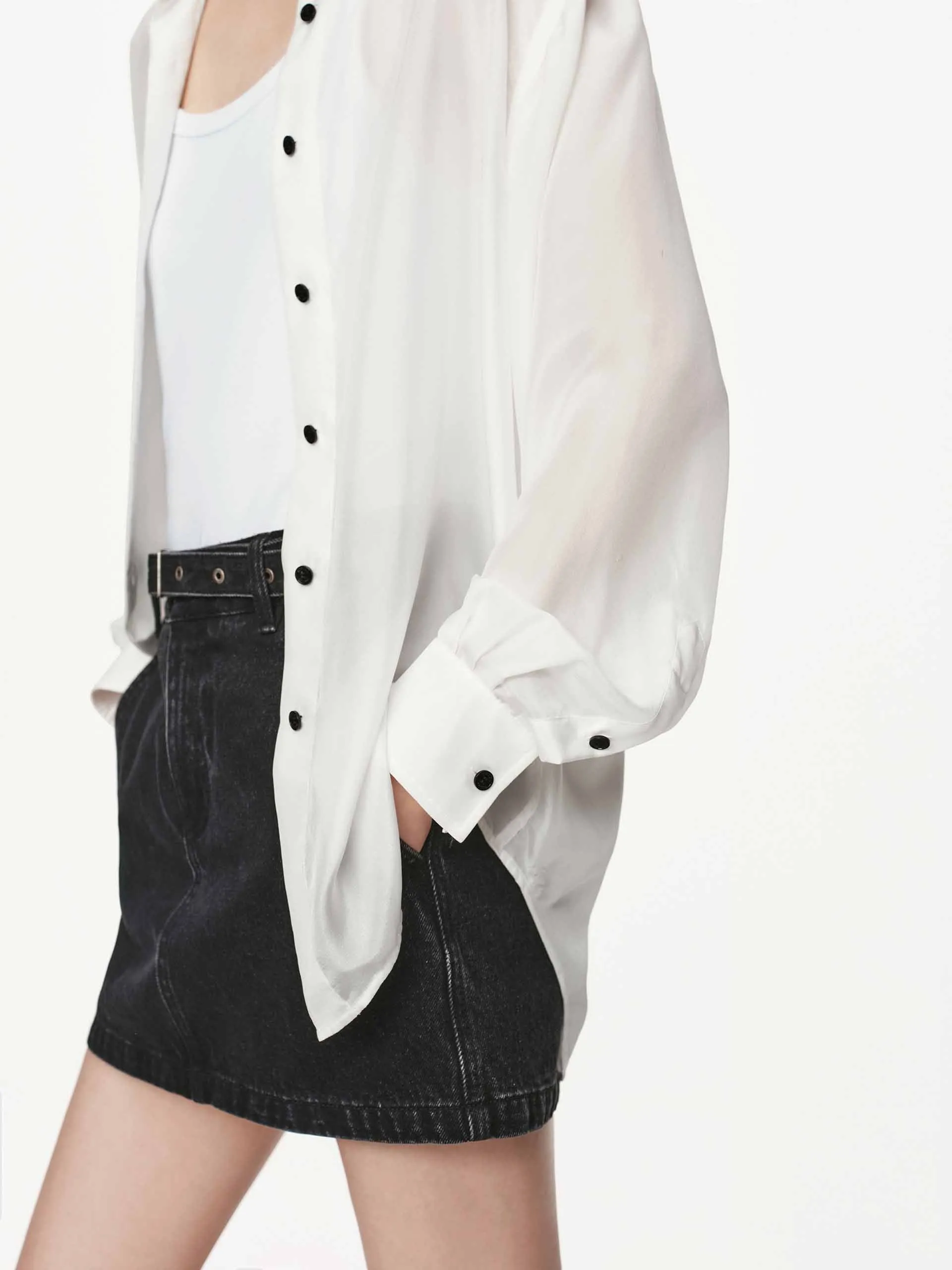 Long Sleeves Silk Shirt sold by Mo&Co product image thumbnail 5