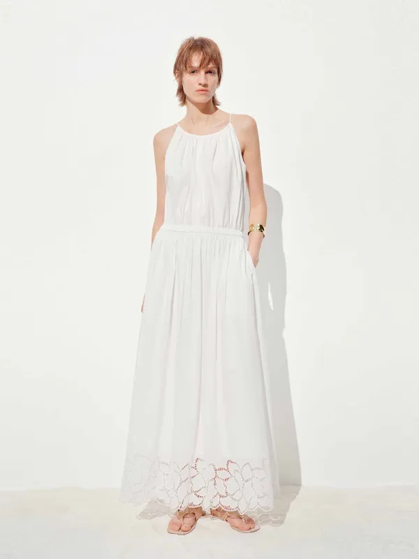 Comfy Cotton White Dress sold by Mo&Co