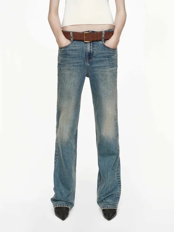 Vintage Blue Straight Jeans sold by Mo&Co