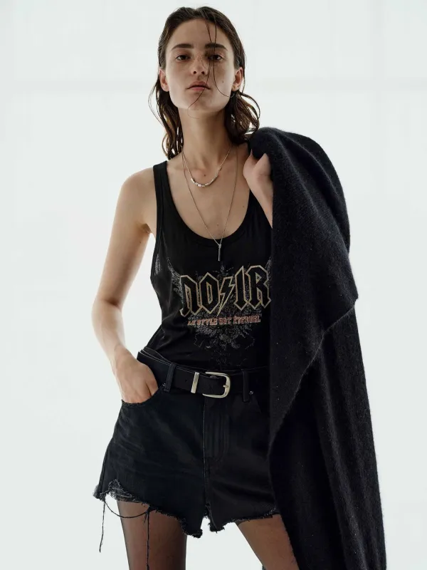 NOIR Printed Tank Top sold by Mo&Co