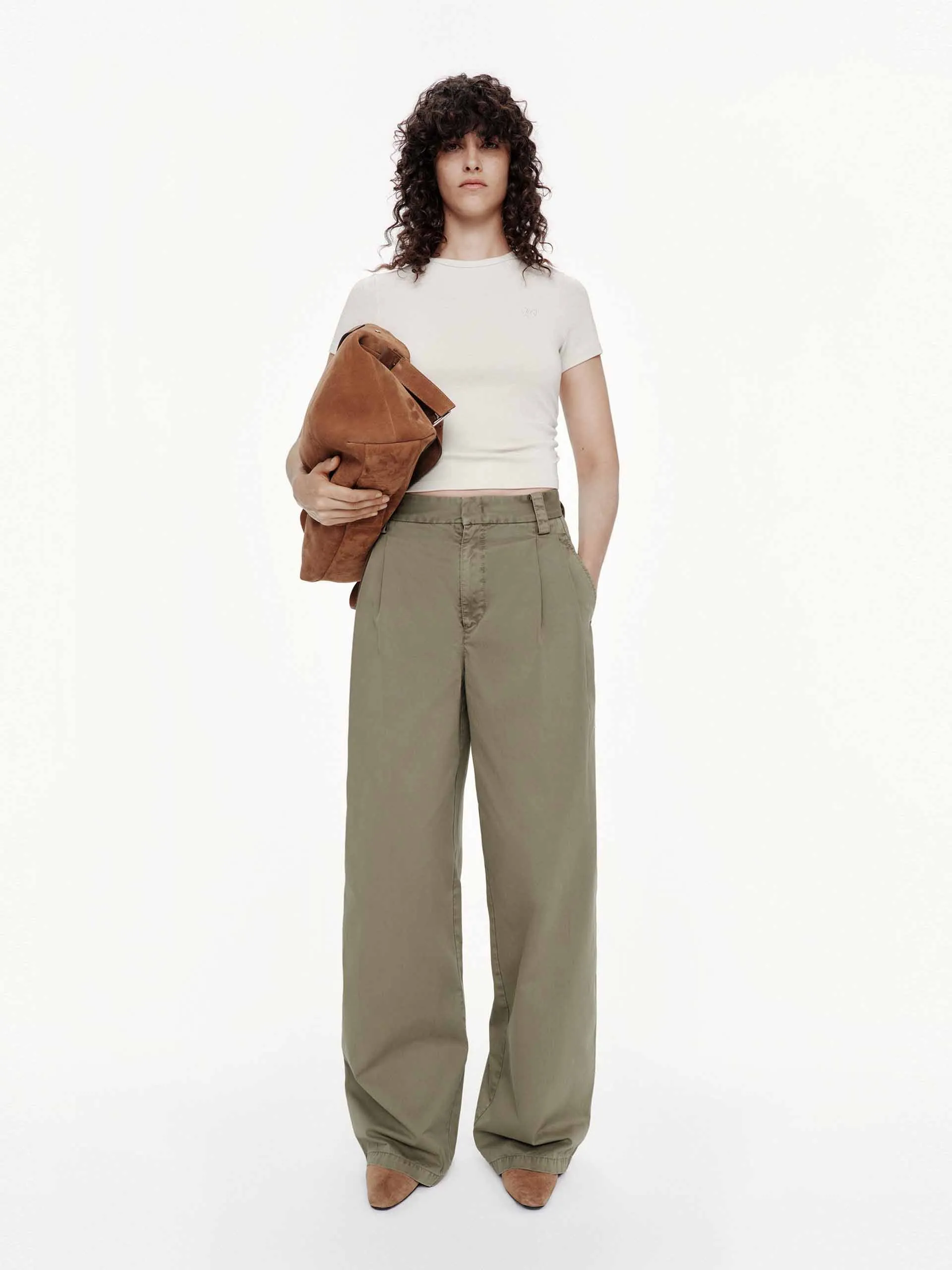 Cropped Pleated T-shirt sold by Mo&Co product image thumbnail 2